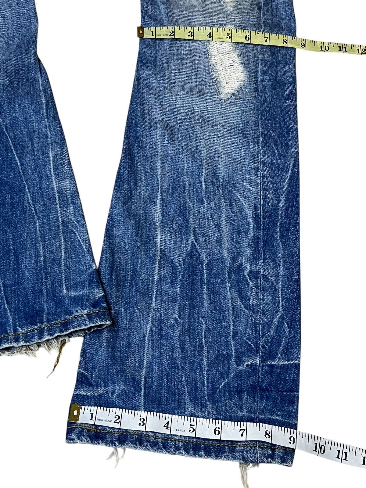 Nicole Club SICK🔥NICOLE CLUB FOR MEN DISTRESSED FLARED JEANS Size US 34 / EU 50 - 14 Thumbnail