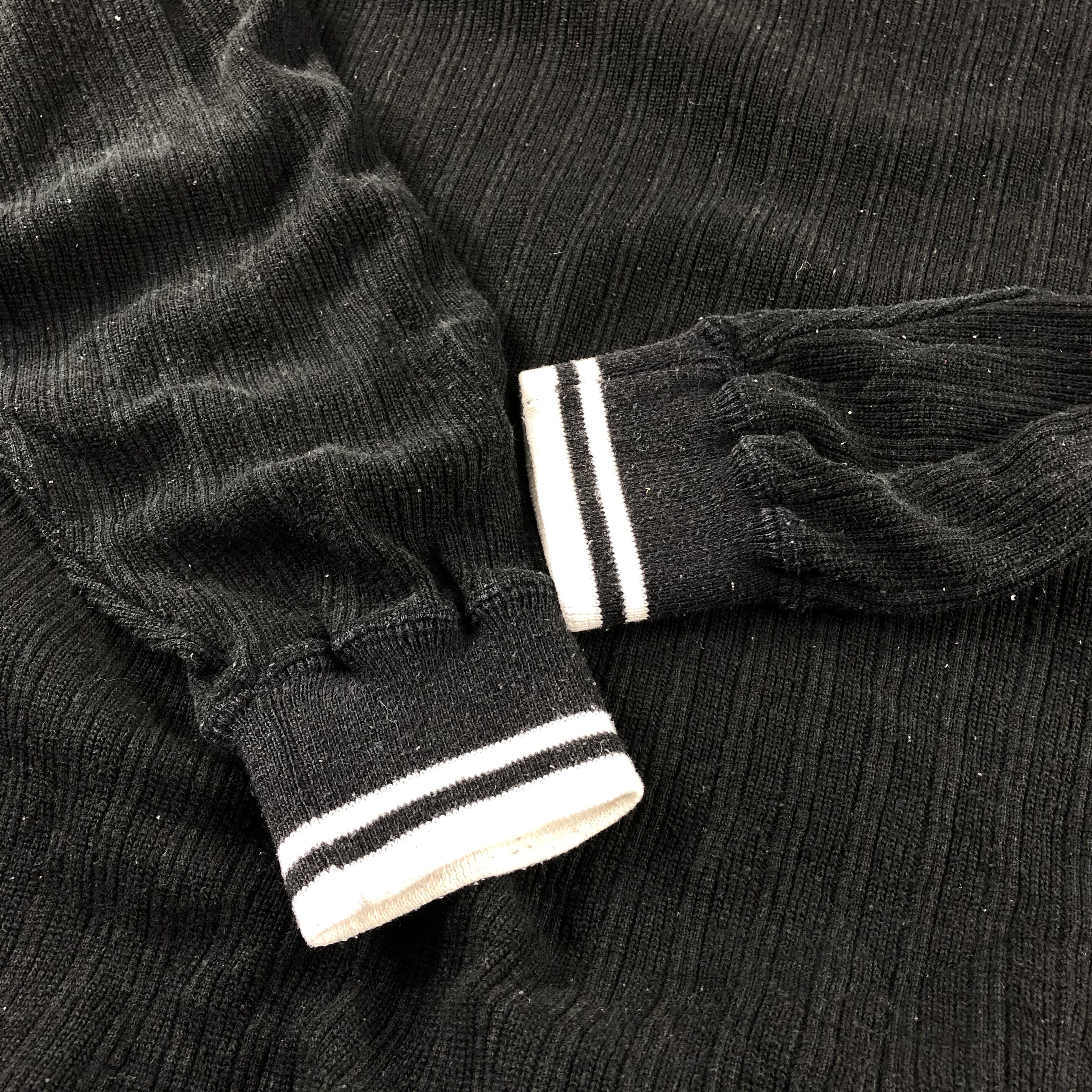 Vintage Beschwa Jumper Sweatshirt V-neck Black Size L F186 Size US L / EU 52-54 / 3 - 3 Thumbnail