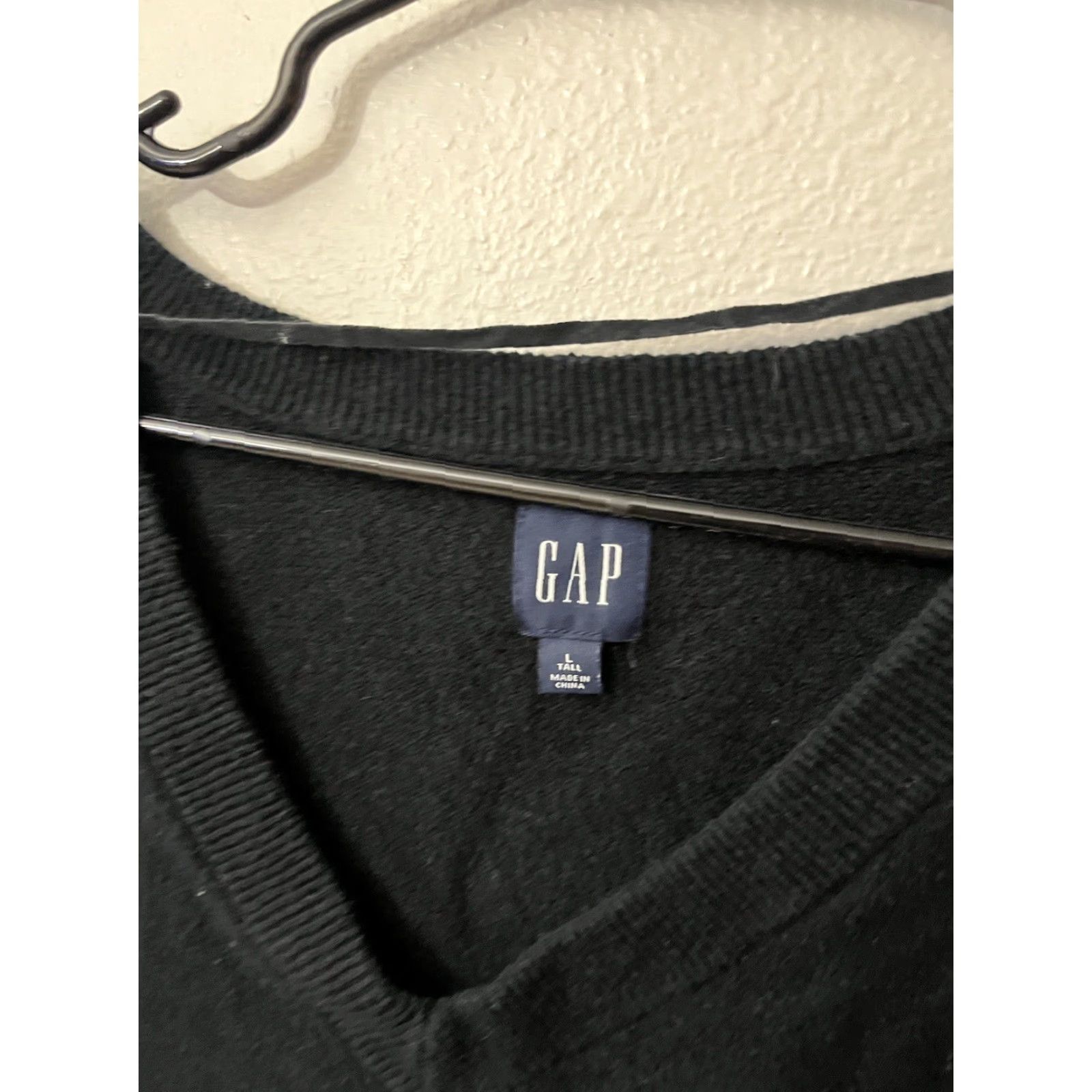 Gap VINTAGE Gap Sweater Women’s Large Tall Pullover Knit Lightweight V-Neck Long Sleeve Black Fall Winter 90s Womens Size L / US 10 / IT 46 - 4 Thumbnail