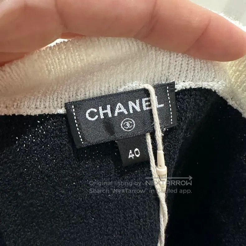 Chanel Chanel Black and white Logo towel cotton suspender Size S / US 4 / IT 40 - 3 Thumbnail