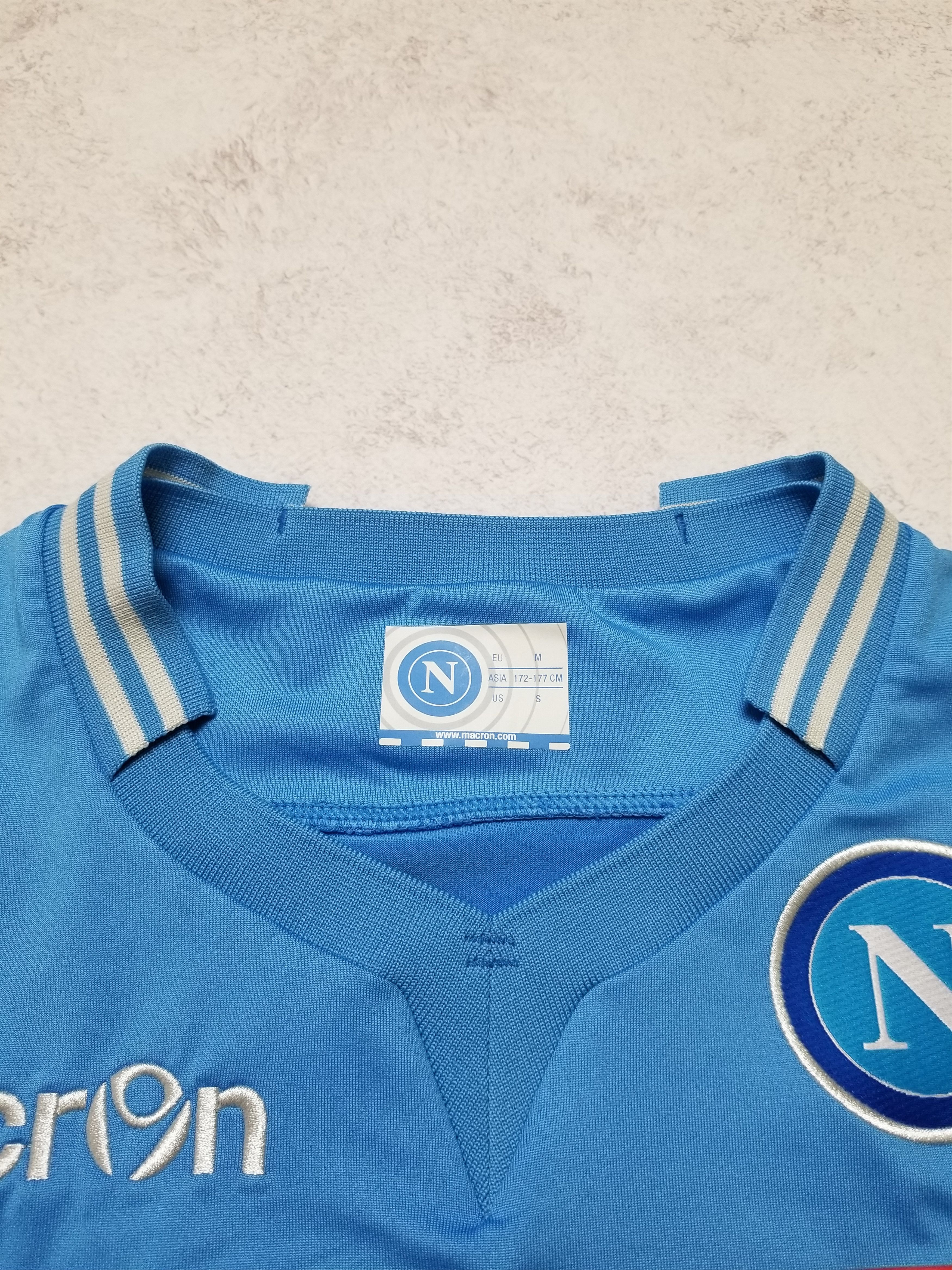 Macron Macron 2013-14 SSC Napoli Football Shirt Jersey Size US S / EU 44-46 / 1 - 4 Thumbnail