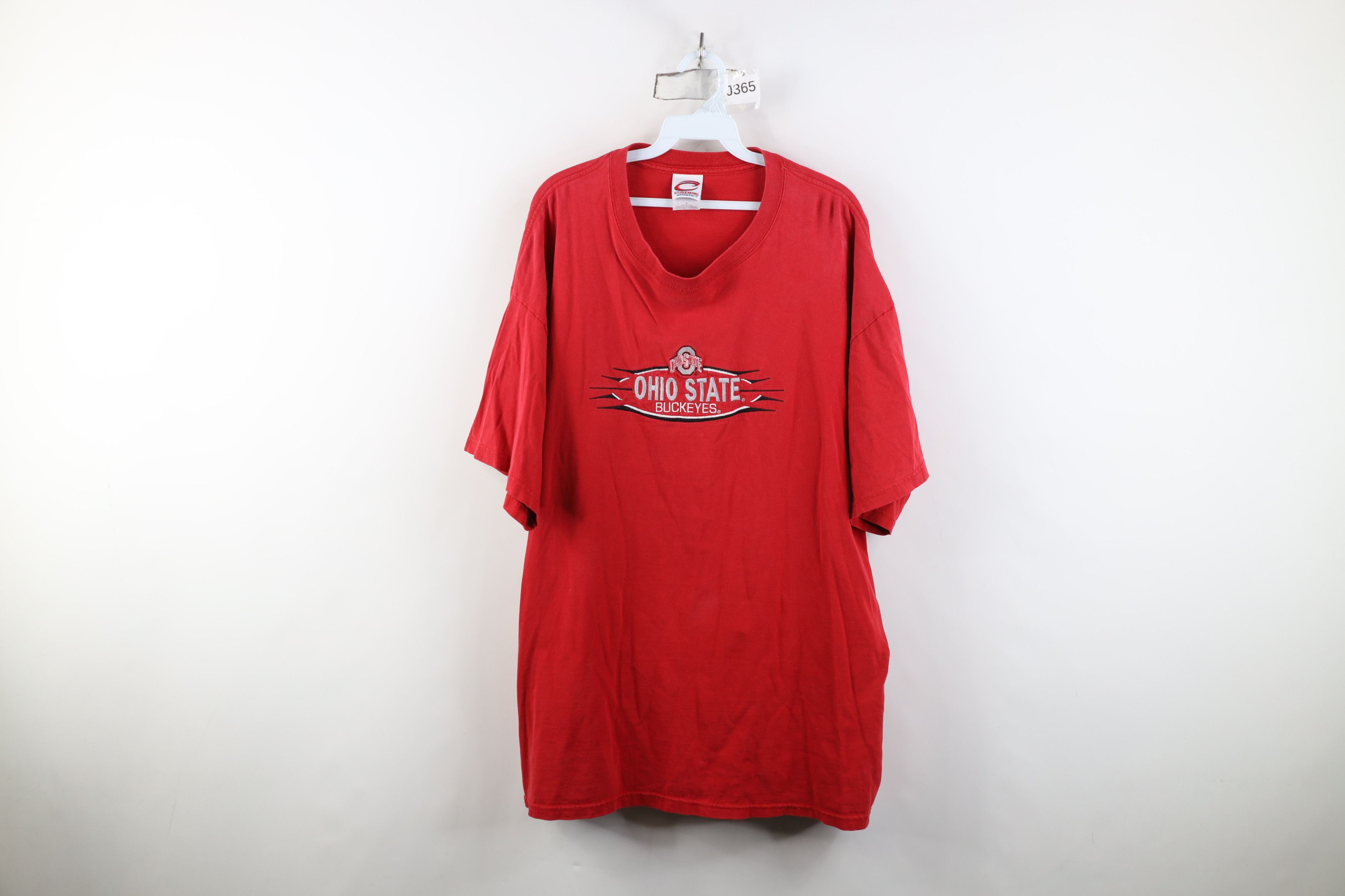 Vintage Vintage 90s Spell Out Ohio State University T-Shirt Red Size US XL / EU 56 / 4 - 1 Thumbnail
