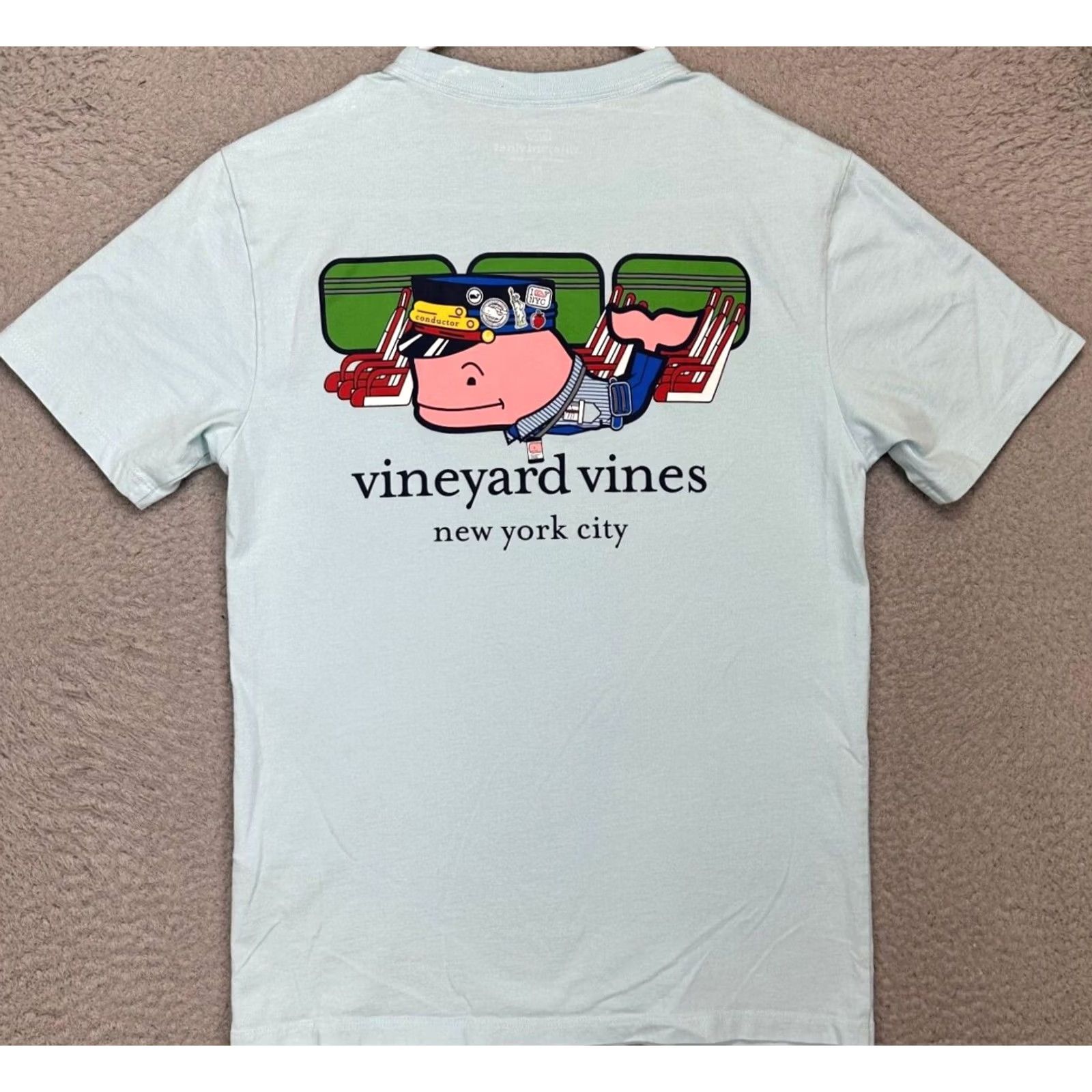Vineyard Vines Vineyard Vines Pocket Tee Shirt Mens XS Light Blue Graphic Print Pocket Tee T-Shirt Short Sleeve Crew Neck Size US XS / EU 42 / 0 - 3 Thumbnail