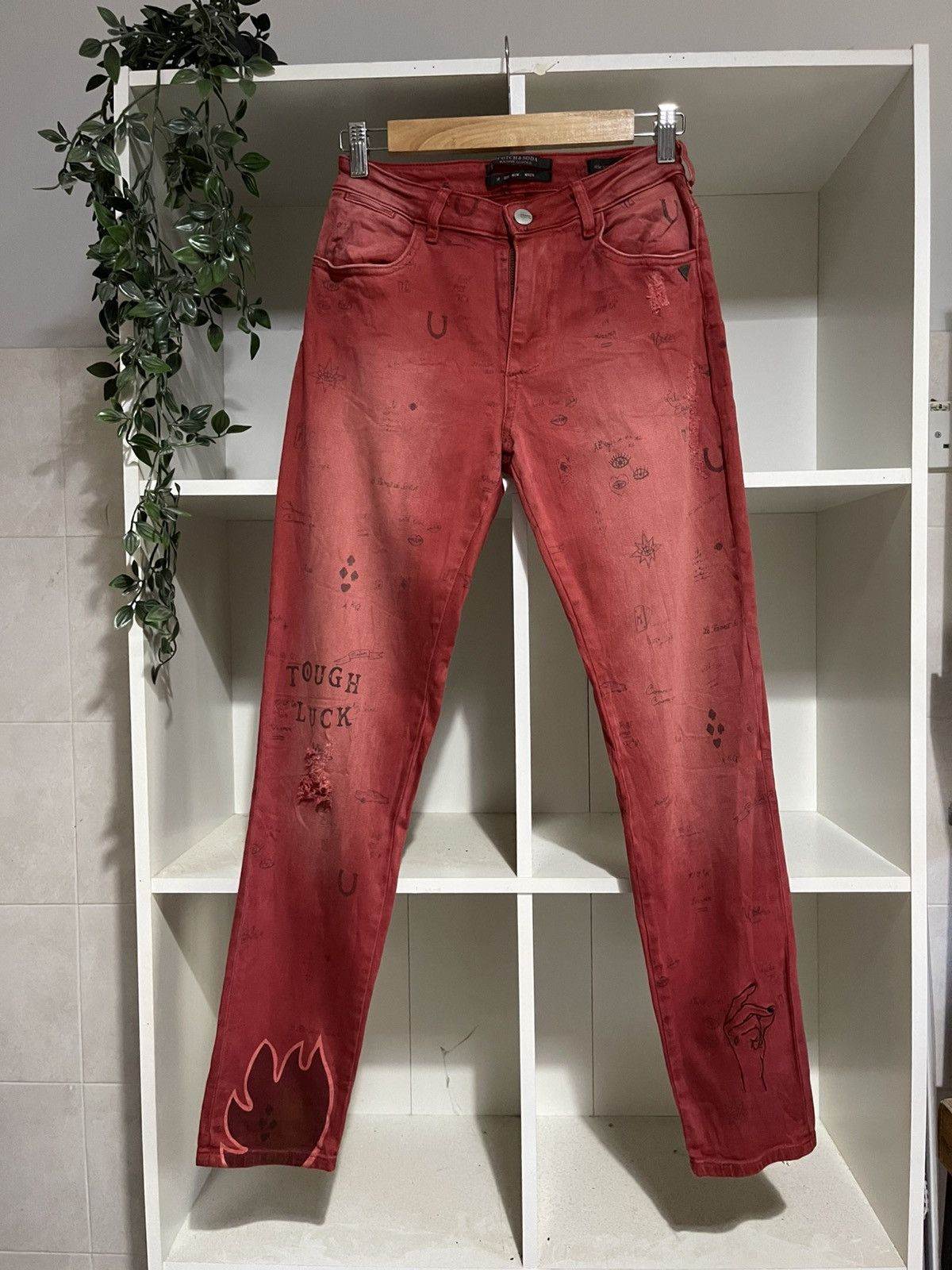 Scotch & Soda Scotch & Soda Distressed Design Slim Boyfriend Size 26" / US 2 / IT 38 - 1 Thumbnail