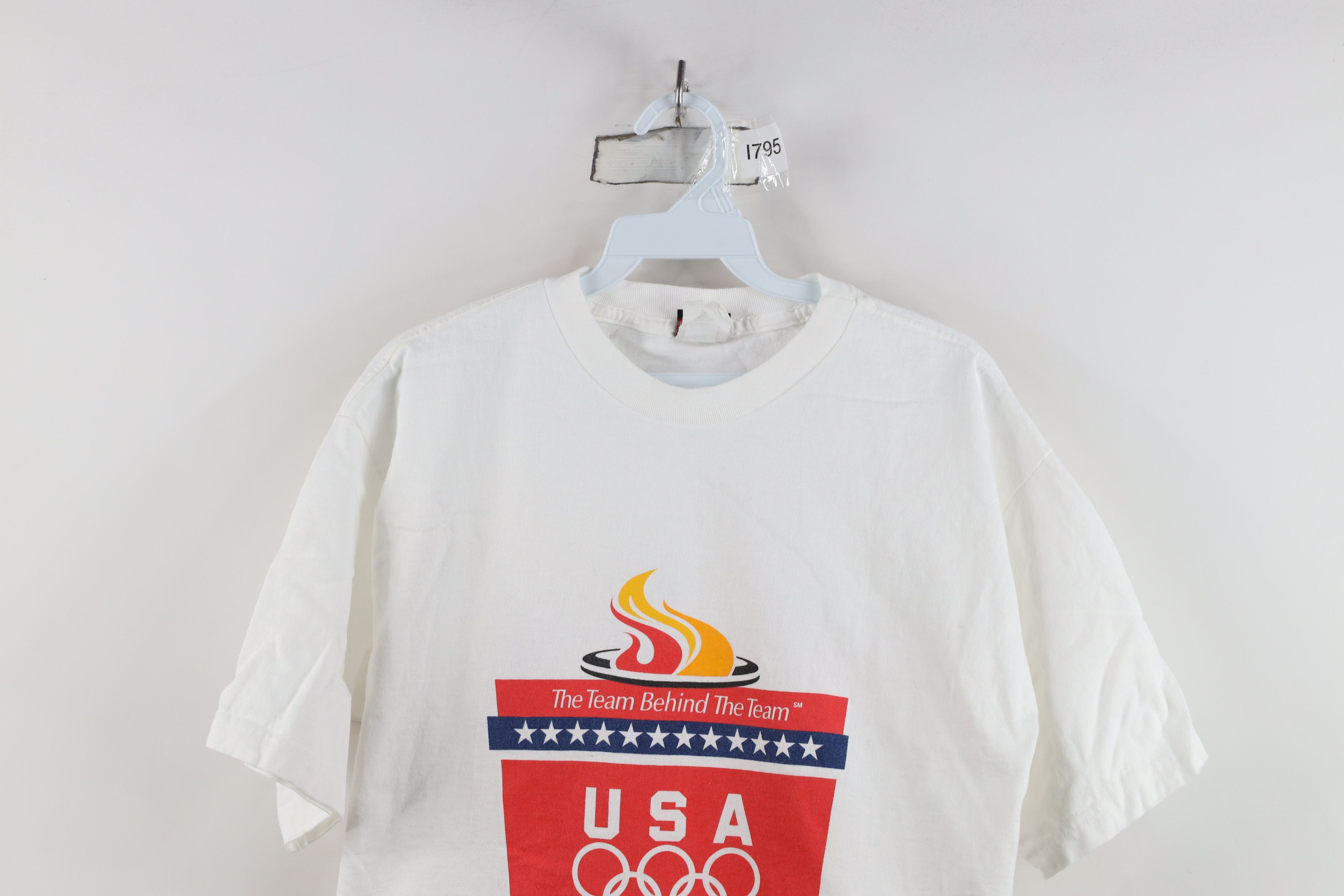Vintage Vintage Union Made USA Olympics Team T-Shirt White USA Size US L / EU 52-54 / 3 - 2 Thumbnail
