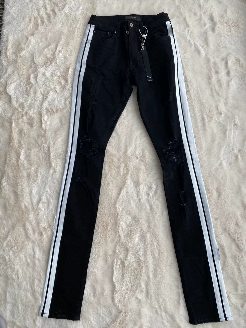 Amiri Amiri Black Side Stripe Jean Size US 28 / EU 44 - 1 Thumbnail