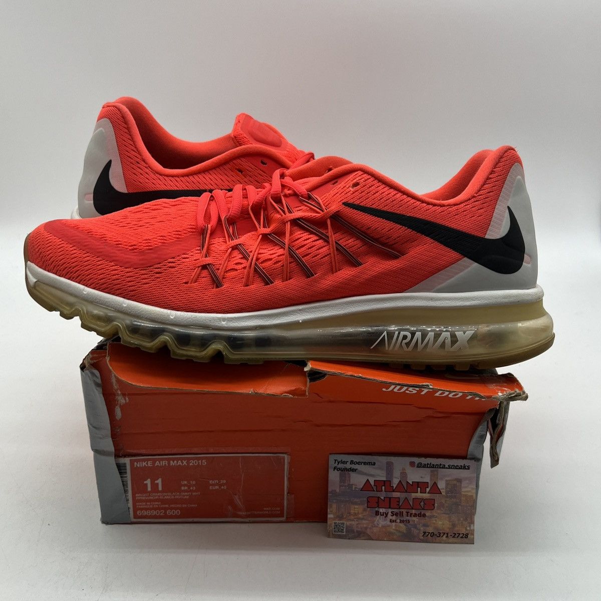 Nike Air max bright crimson Size US 11 / EU 44 - 1 Thumbnail