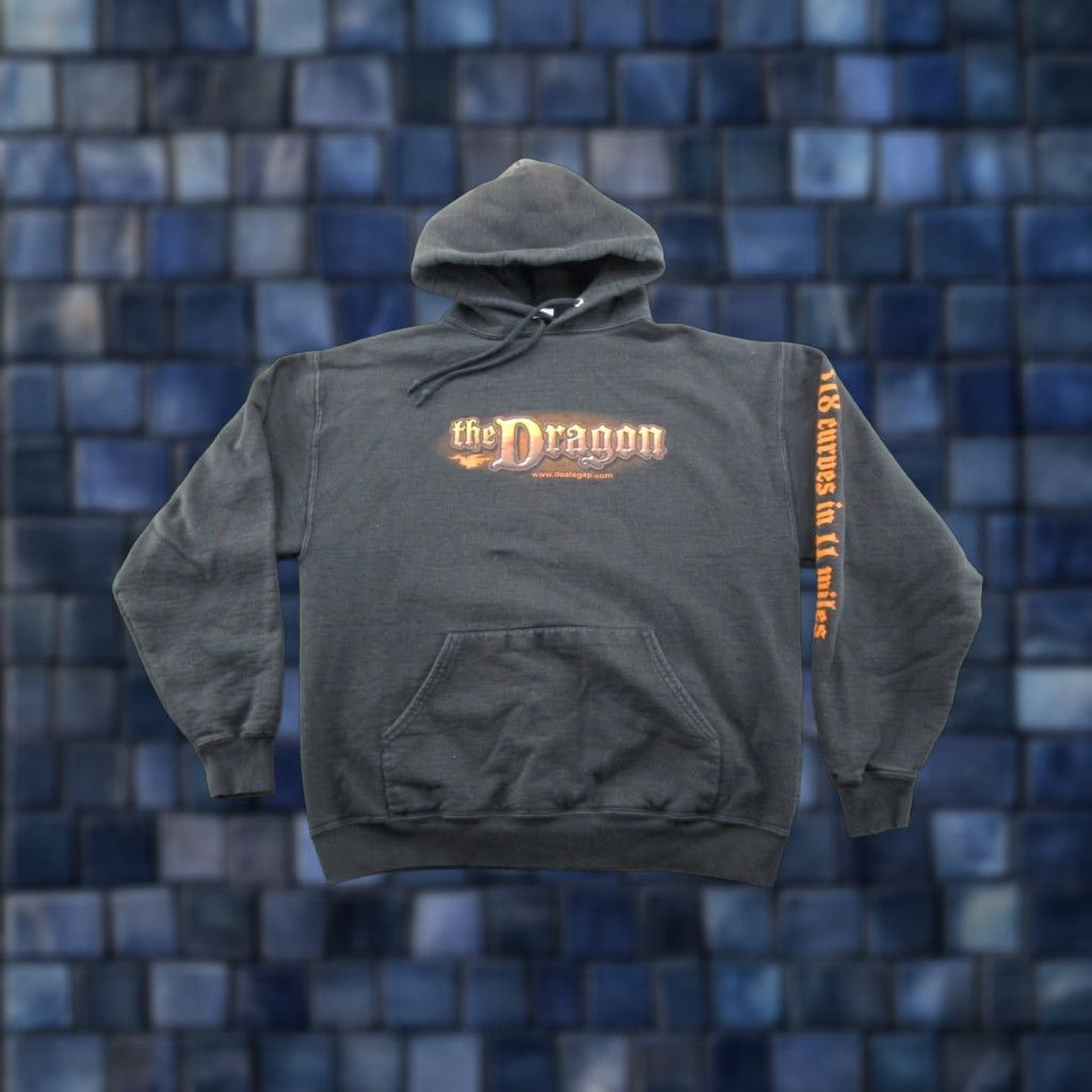 Jerzees VINTAGE Vintage Y2K The Dragon Curves Motorcycle Bike Ride Spell Out Hoodie Size L Size US L / EU 52-54 / 3 - 1 Thumbnail