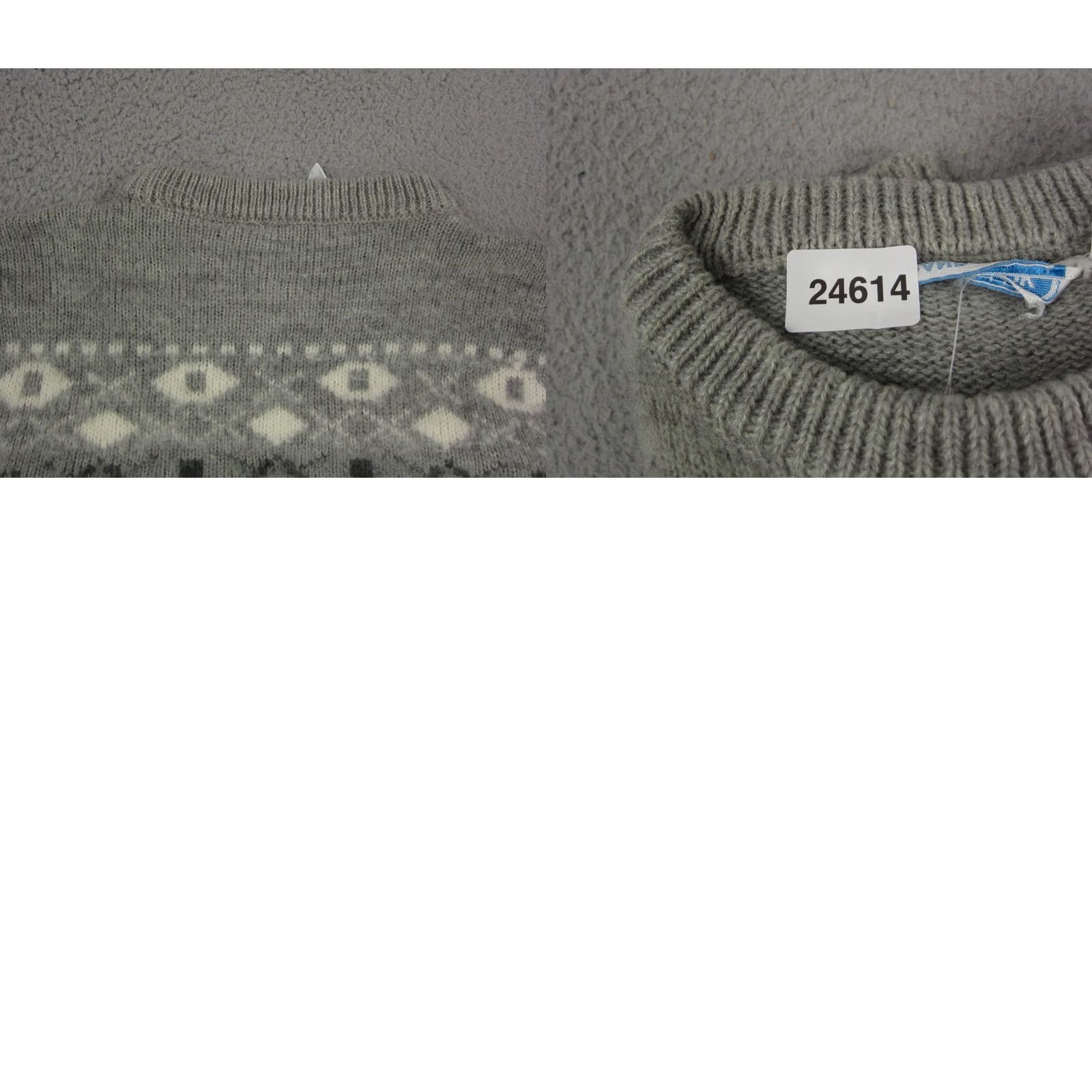 Vintage VINTAGE Cranbrook Sweater Womens Medium Gray White Wool Knit Diamond Star 90s Size M / US 6-8 / IT 42-44 - 9 Thumbnail