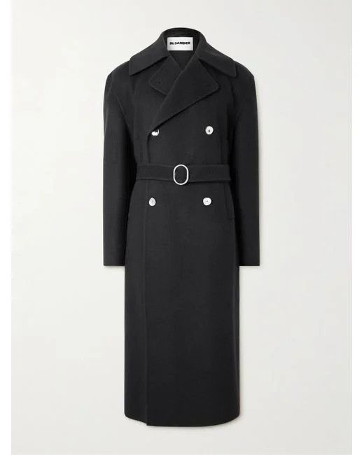 o1w1db10825 Double Breasted Coat in Black