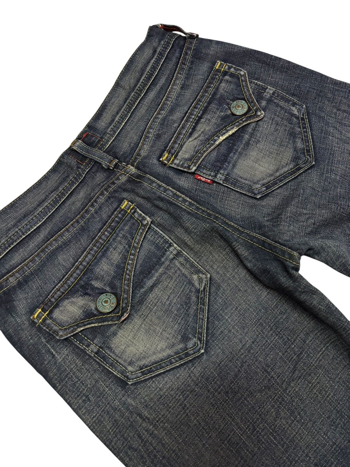 Levi's Vtg 90s Levis Japan 326 Flared Distressed Jeans Size 28" / US 6 / IT 42 - 6 Thumbnail