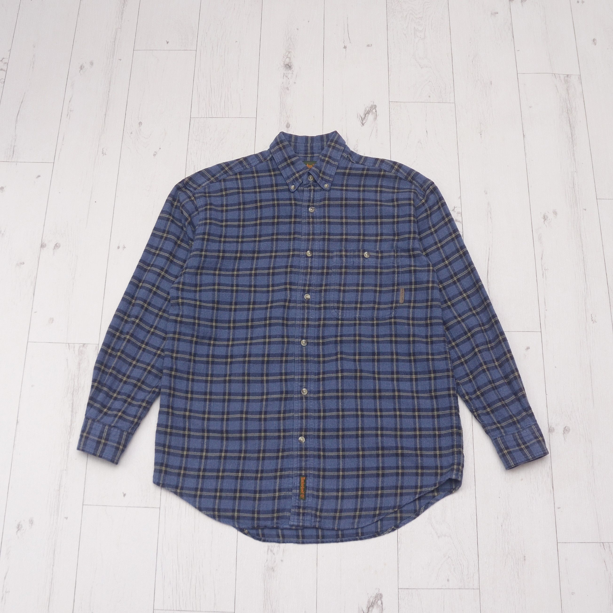 Timberland × Vintage Vintage Timberland Flannel Shirt Plaid Check Thick Oversized Size US M / EU 48-50 / 2 - 1 Thumbnail