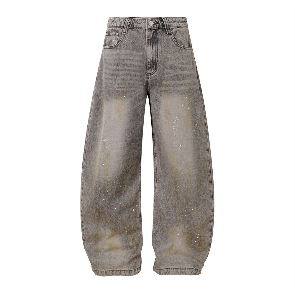 Japanese Brand × Vintage Punk men's ink-splashed distressed scimitar jeans Size US 32 / EU 48 - 1 Thumbnail