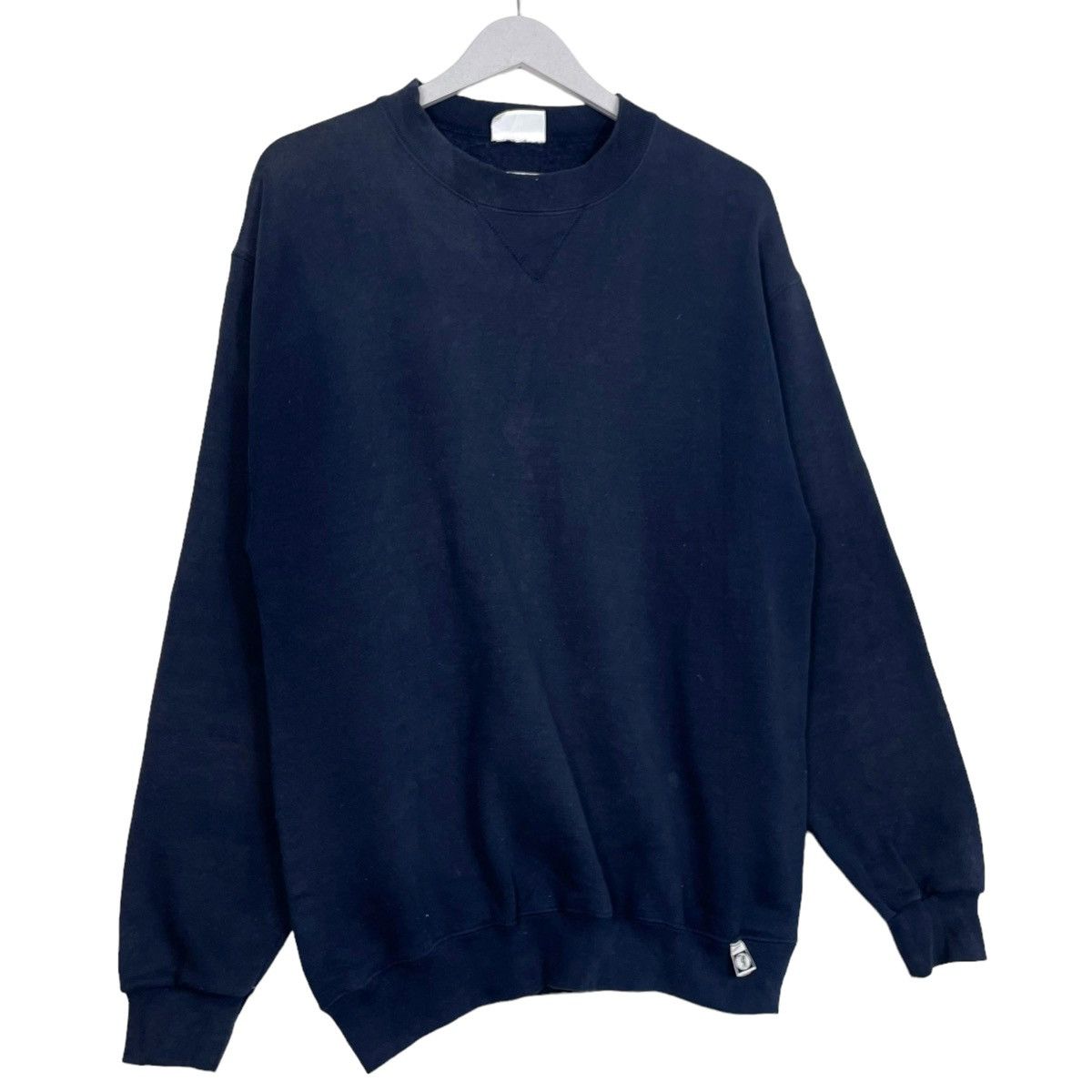 Russell Athletic × Vintage 💥PLAIN DISCUS NAVY COLOUR CREWNECK SWEATSHIRT Size US M / EU 48-50 / 2 - 3 Thumbnail