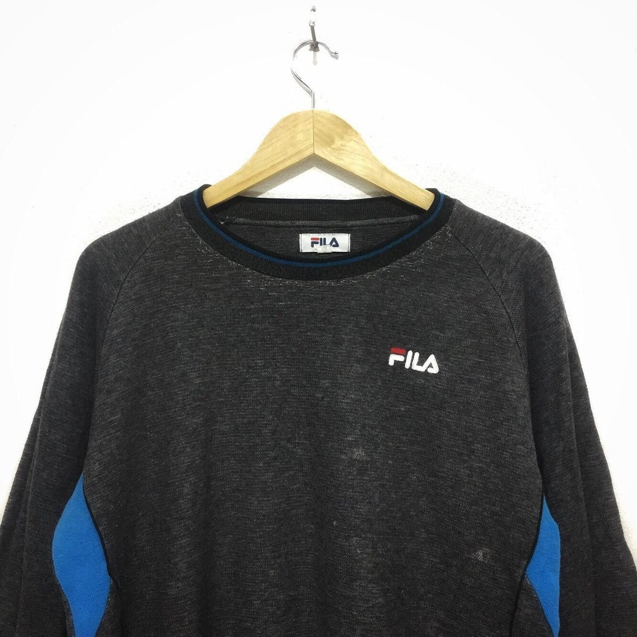Fila Vintage FILA ITALIA Gray Crewneck Sweater Sweatshirt Size L / US 10 / IT 46 - 2 Thumbnail