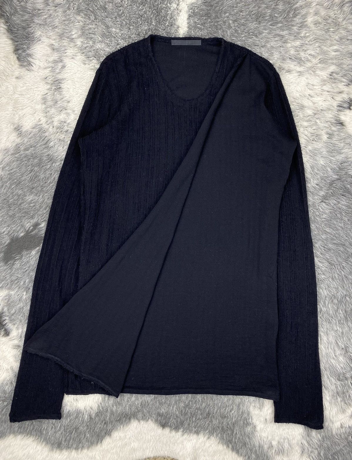 Julius JULIUS7—F/W 2011-2012 Collection Wool Jacquard Layered Shirt Size US M / EU 48-50 / 2 - 3 Thumbnail
