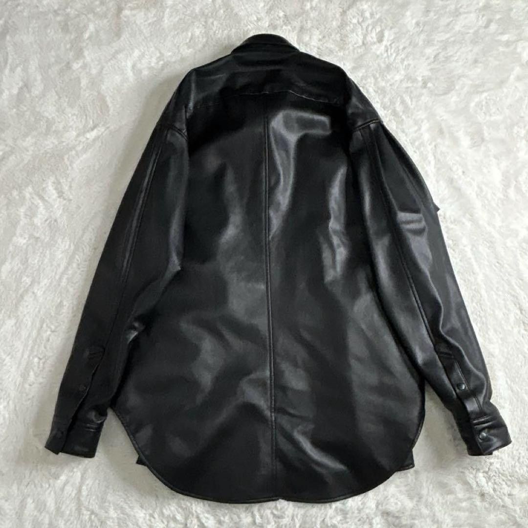 Julius JULIUS 23ss Synthetic Leather Shirt Black 2 Size US M / EU 48-50 / 2 - 9 Thumbnail