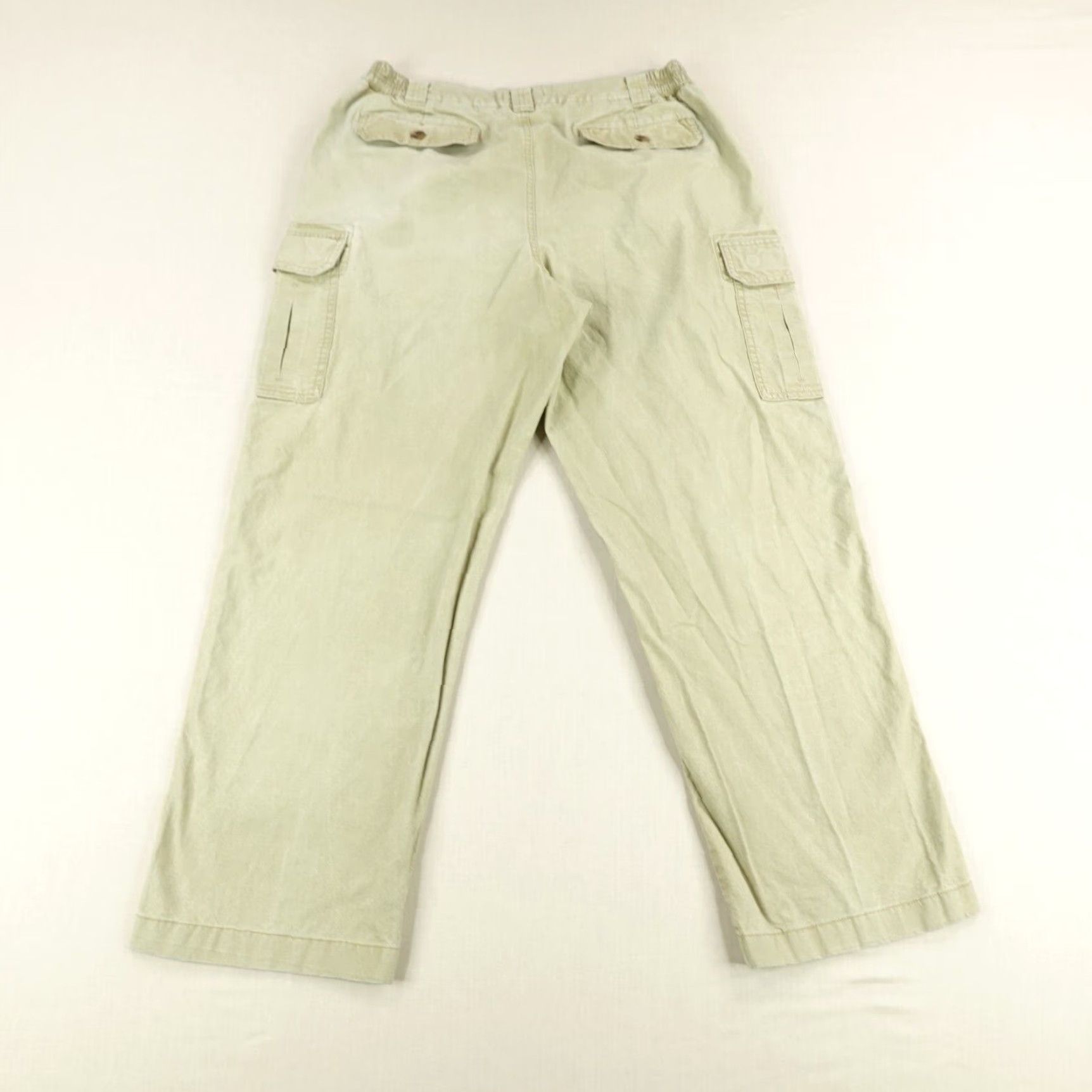 Vintage VINTAGE L.L. Bean Cargo Pants Mens 35x29 Beige Comfort Waist Easy Care Travel Work Size US 35 - 5 Thumbnail