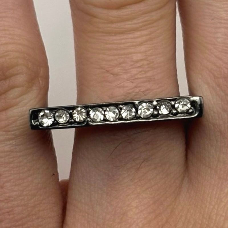 Other Silver Crystal Archway Ring Size ONE SIZE - 1 Thumbnail