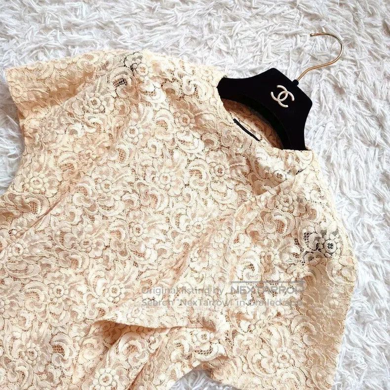 Comme des Garcons Comme Des Garcons Beige lace floral top Size S / US 4 / IT 40 - 6 Thumbnail