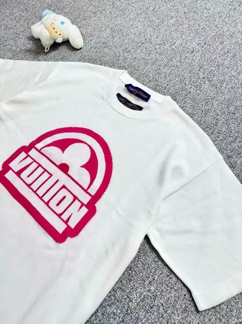 Louis Vuitton Louis Vuitton Pink Logo Short Sleeve Knit Shirt-2506 Size US M / EU 48-50 / 2 - 2 Thumbnail