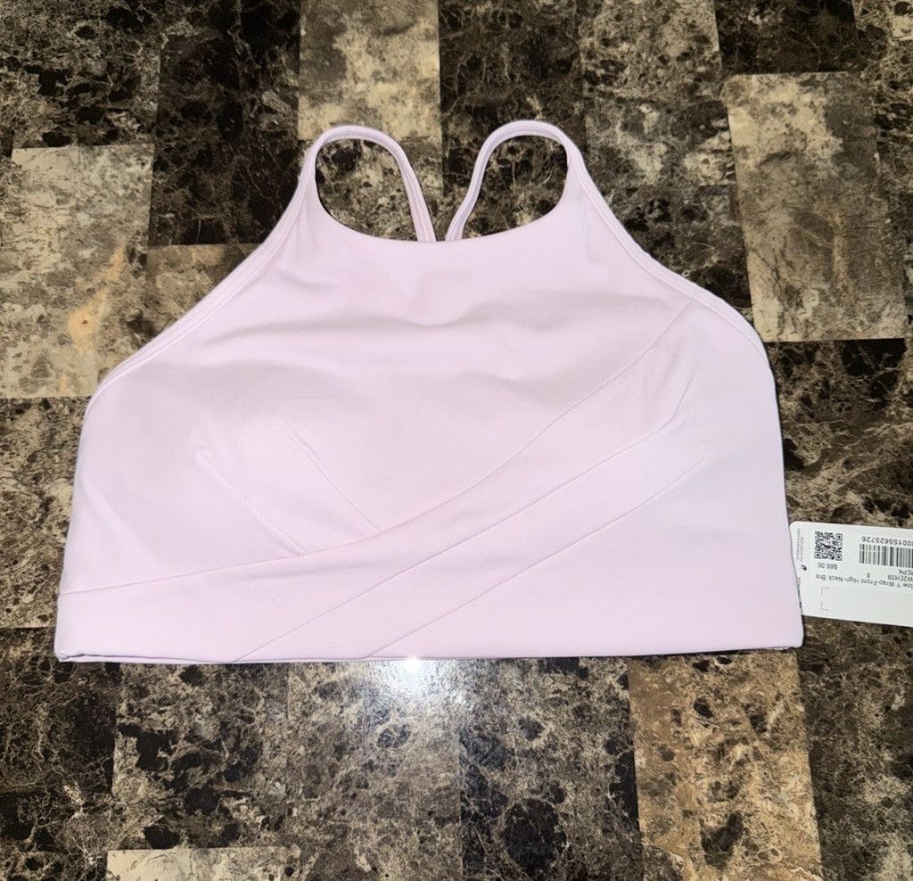 Lululemon LULULEMON FLOW Y WRAP FRONT HIGH NECK BRA PINK SIZE 8 NWT Size ONE SIZE - 9 Thumbnail