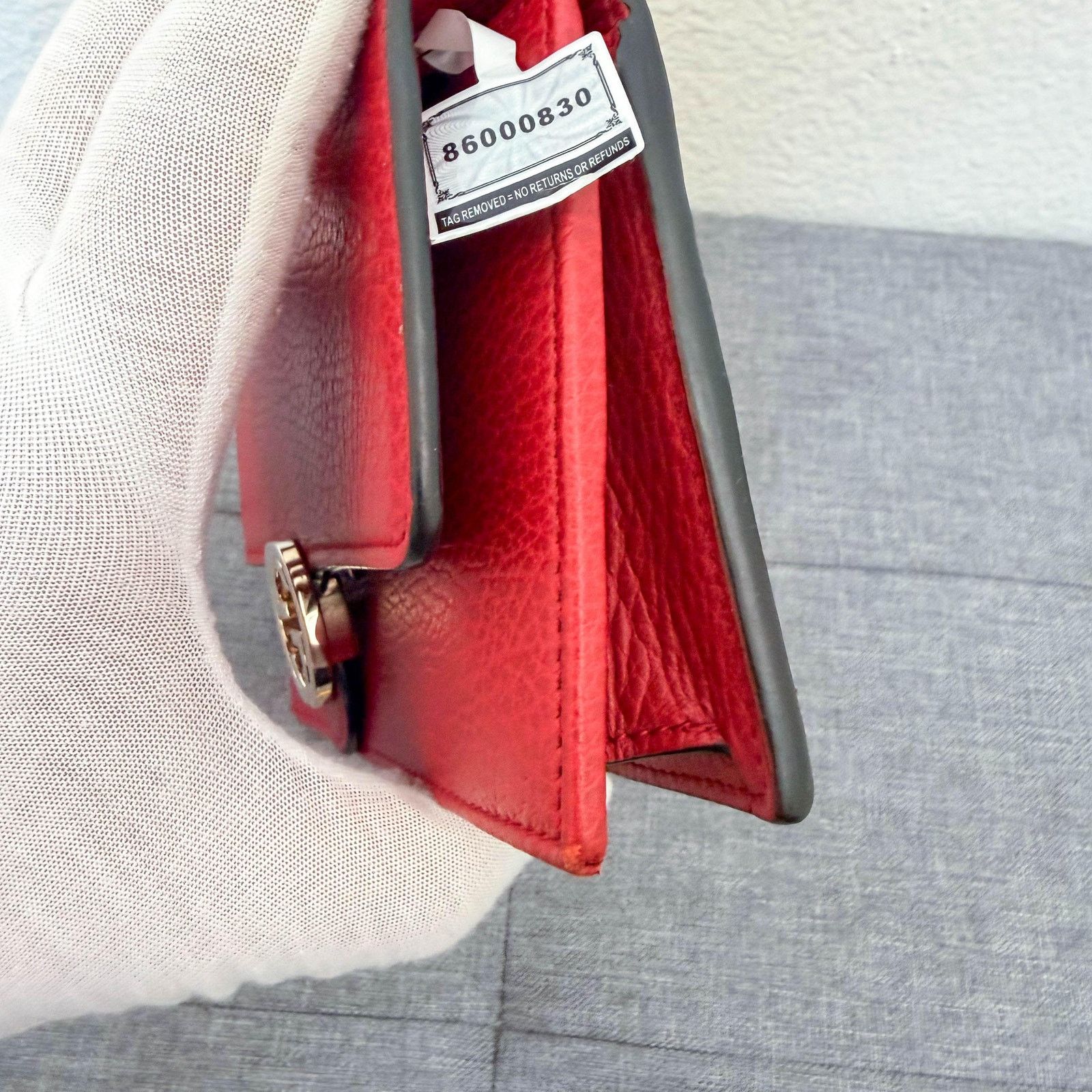 Gucci Gucci Red Leather Interlocking G Chain Bag Size ONE SIZE - 13 Thumbnail