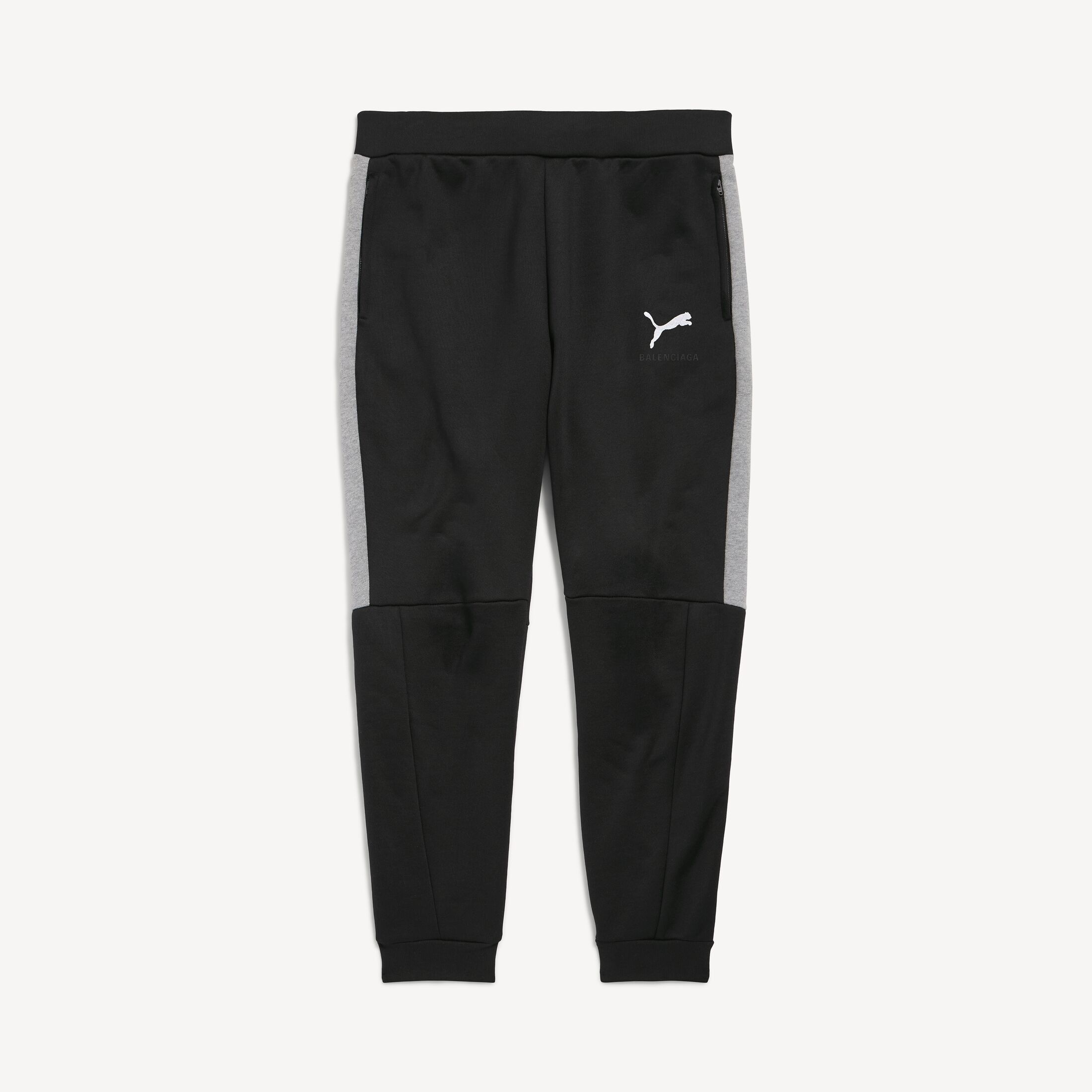 Balenciaga × Puma PUMA FITTED TRACKSUIT PANTS IN BLACK/DARK HEATHER GREY Size US 34 / EU 50 - 1 Thumbnail