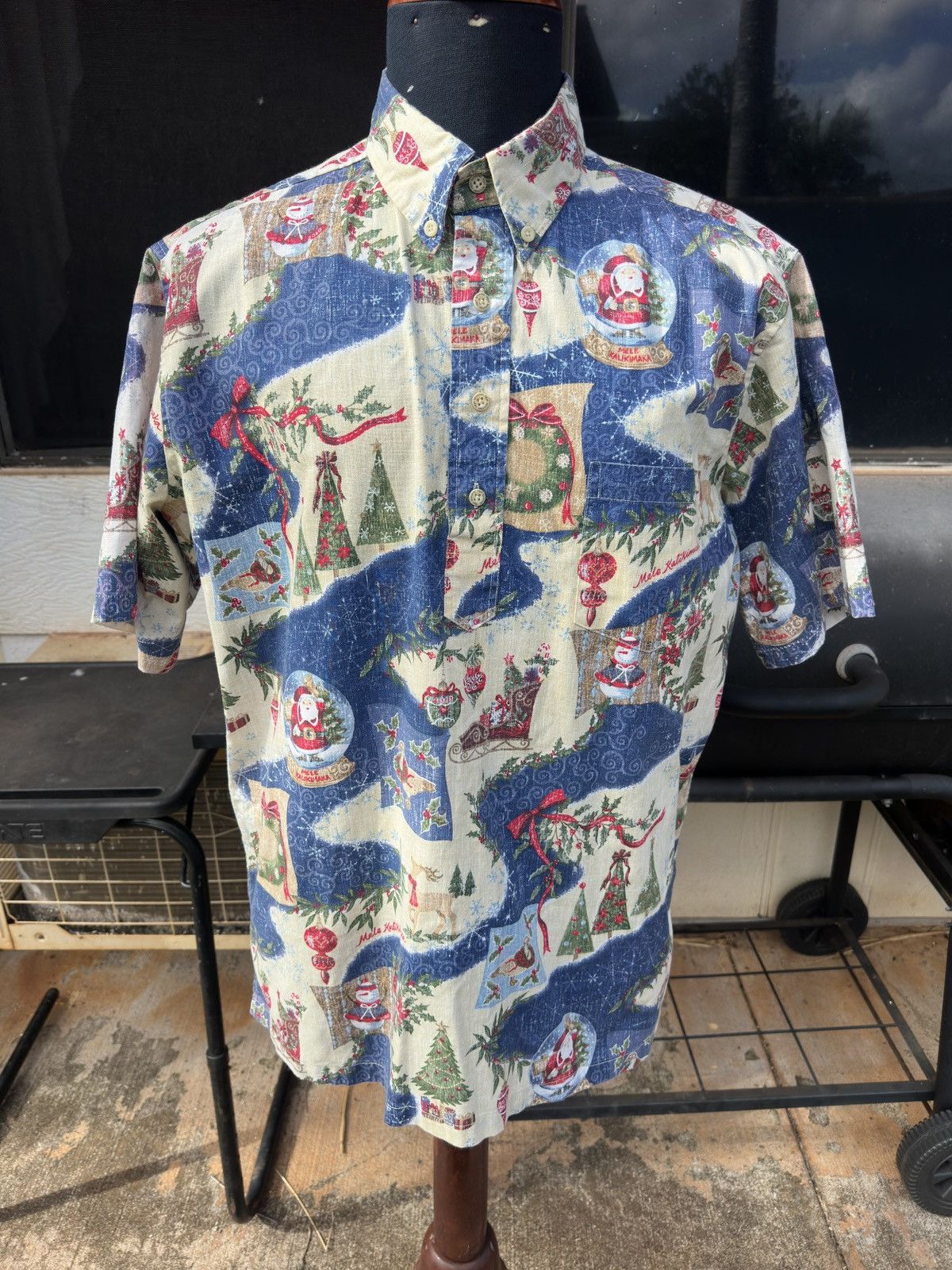 Reyn Spooner PreOwned Reyn Spooner Hawaiian Print Mele Kalikimaka Men's L Size US L / EU 52-54 / 3 - 1 Thumbnail