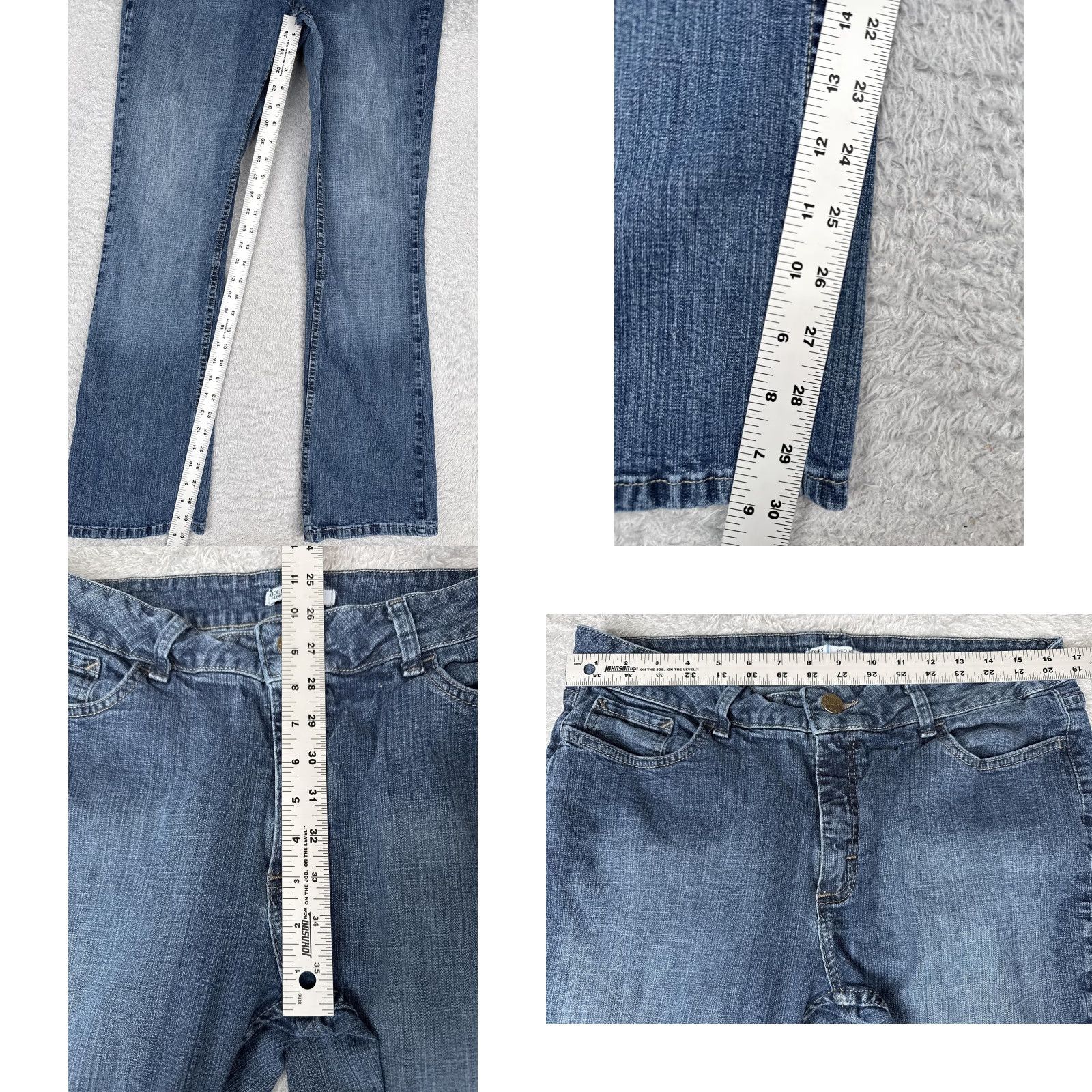 Lee Riders By Lee Jeans Womens 16 Medium Blue Mid Rise Bootcut Stretch Denim 34x30 Size 38" / US 16 / IT 52 - 8 Thumbnail