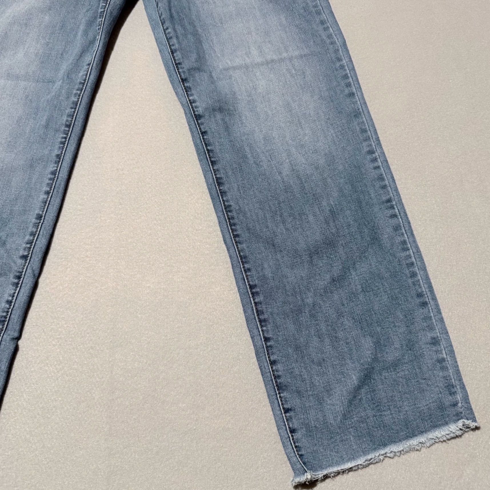 Denime !iT. Marty High-Rise Straight Jeans Women's Blue Denim Zip-Fly Frayed - 6 Size 28" / US 6 / IT 42 - 4 Thumbnail