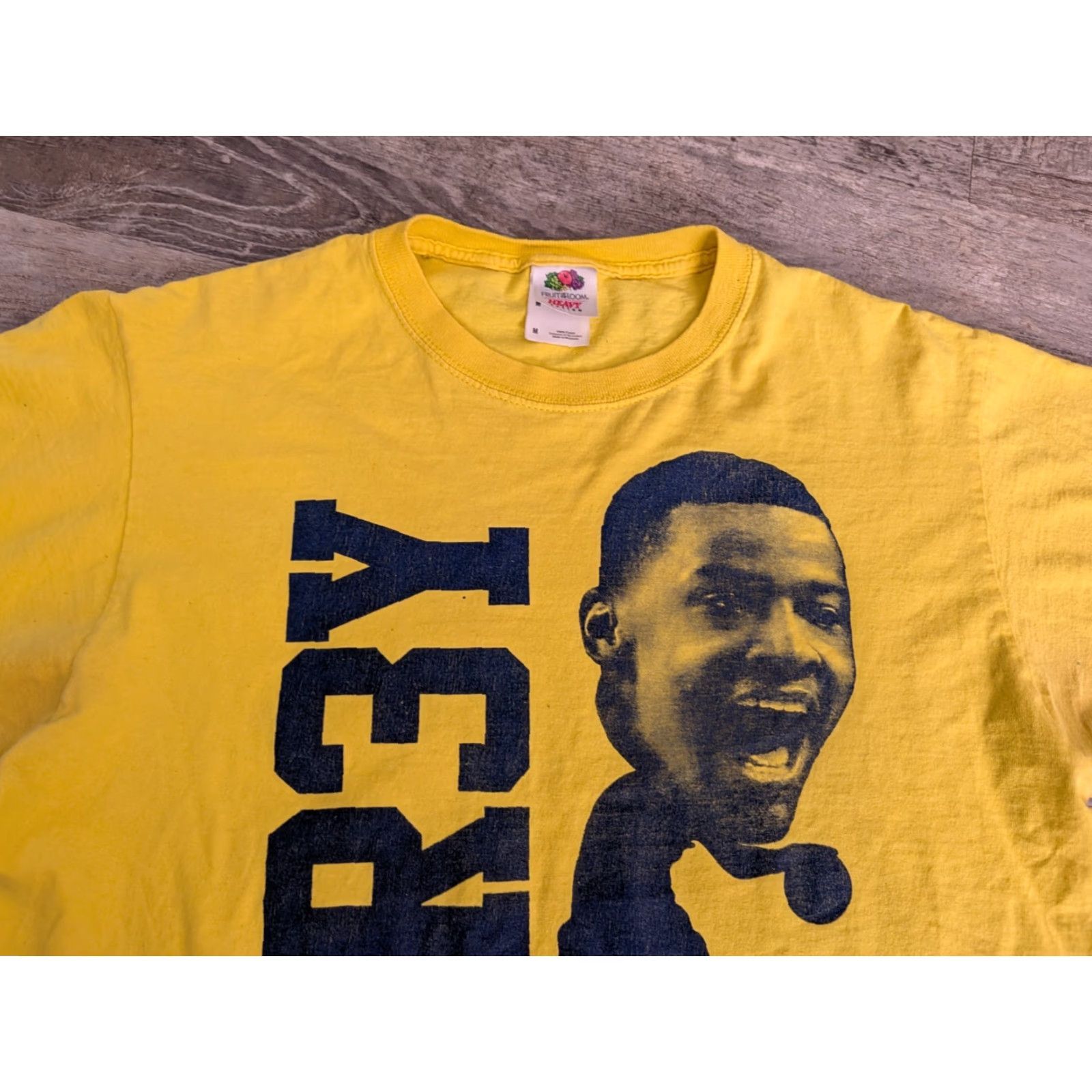 Fruit Of The Loom VINTAGE Trey Burke Tr3y Big head Michigan Wolverines Yellow Tee Shirt Rare VHTF Size M Size US M / EU 48-50 / 2 - 3 Thumbnail
