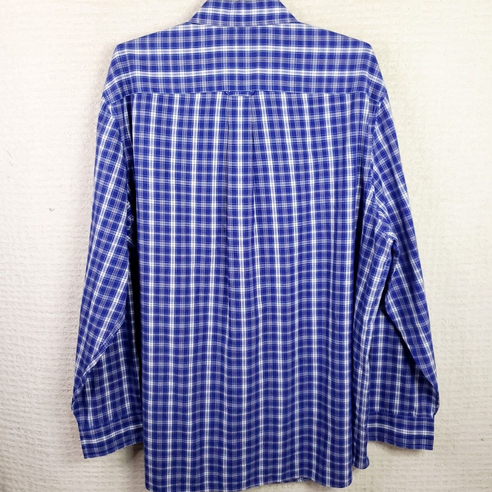 Vintage Saddlebred Button-Up Shirt Men's 2XLT Red Blue Plaid Long Sleeve Size US XXL / EU 58 / 5 - 5 Thumbnail