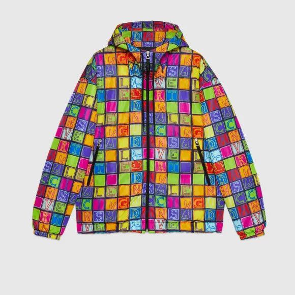 Gucci o1s1wg110125 Nylon Zip Jacket in Multicolor Size US S / EU 44-46 / 1 - 1 Preview