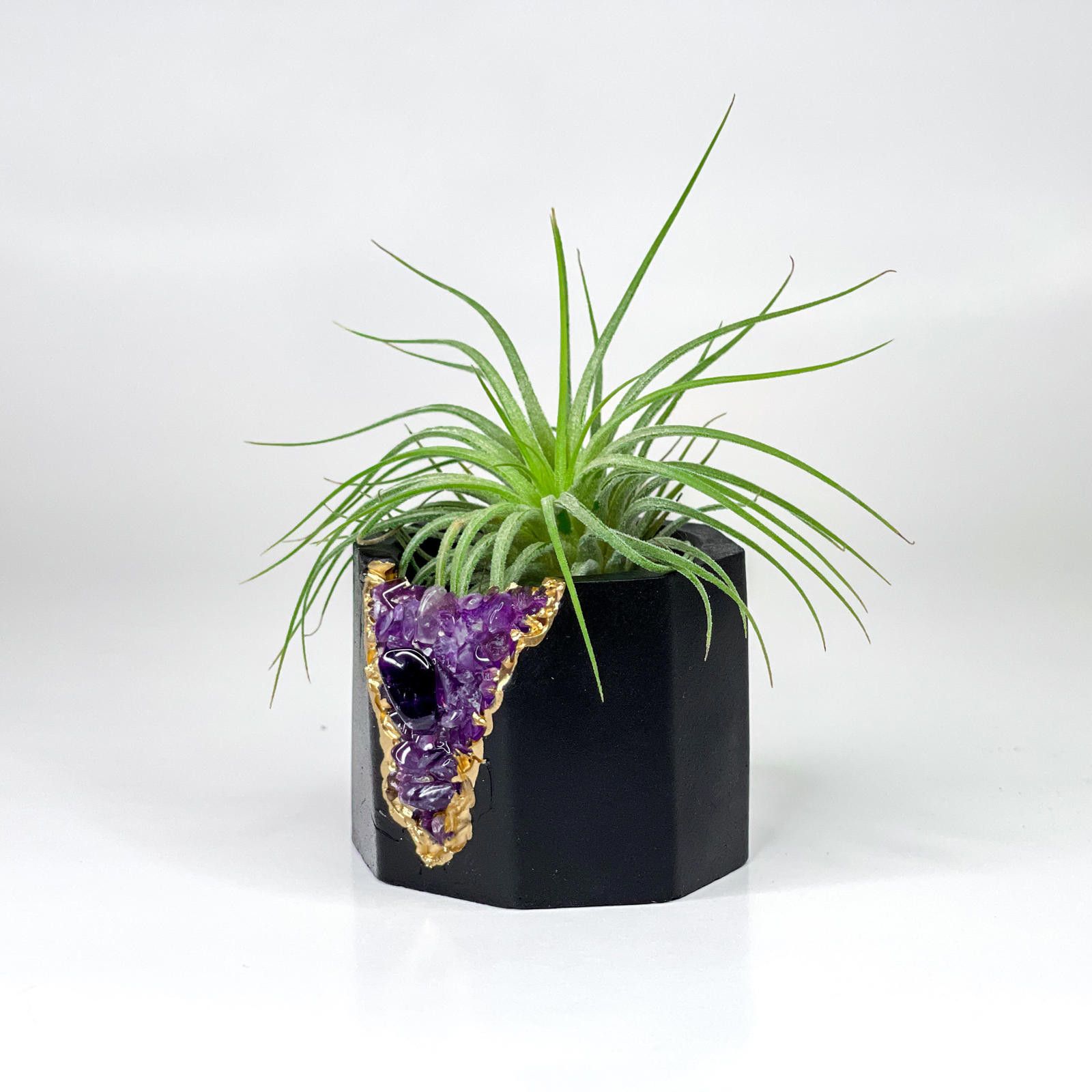 Other Amethyst Crystal Planter Geode Pot Pot Air Plant Holder Size ONE SIZE - 5 Thumbnail