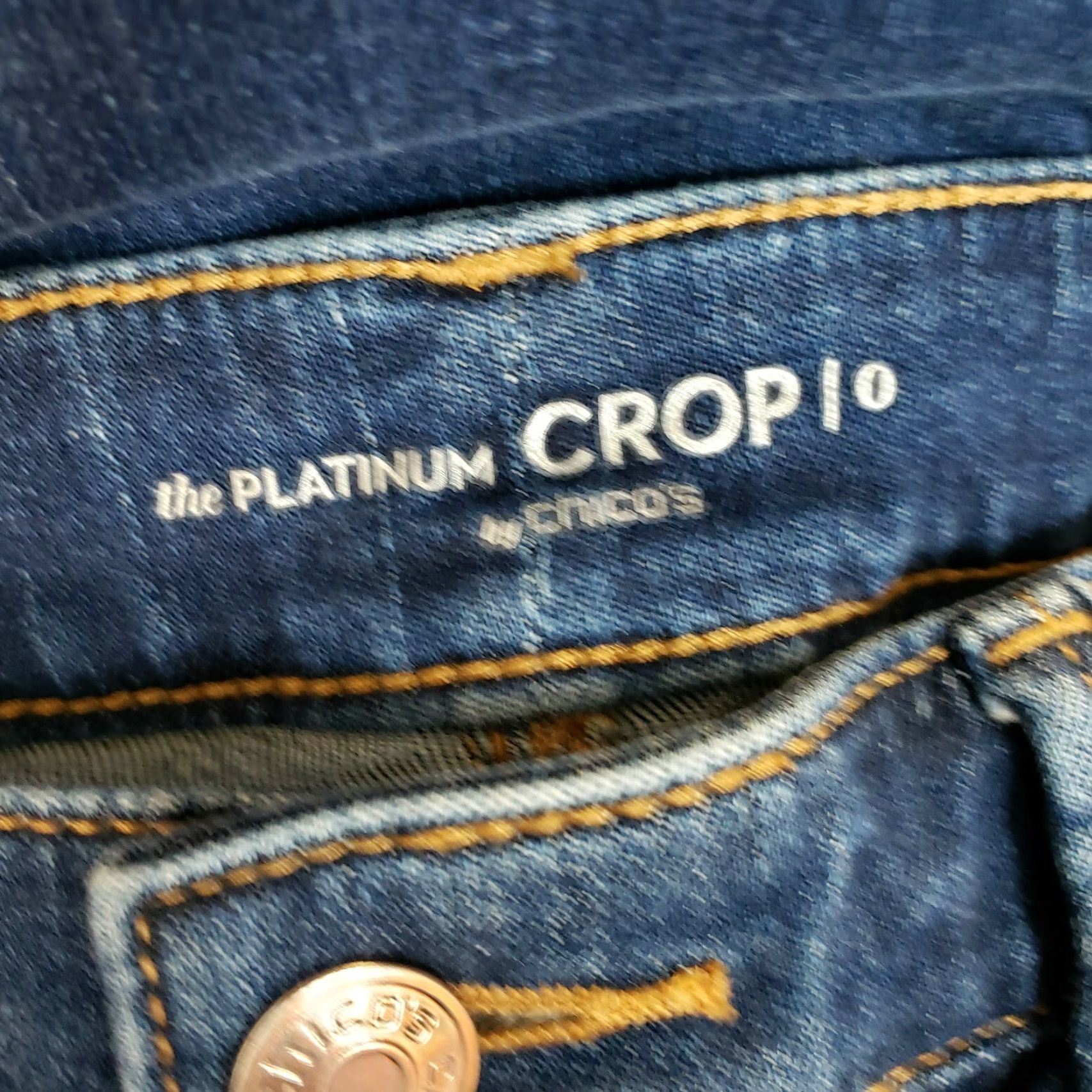 Vintage VINTAGE Chico's Platinum Womens Cropped Jeans Sz 4 Blue Dark Wash Mid Rise Jeans Crop Womens 4 Blue Dark Wash Cropped Size 27" / US 4 / IT 40 - 7 Thumbnail