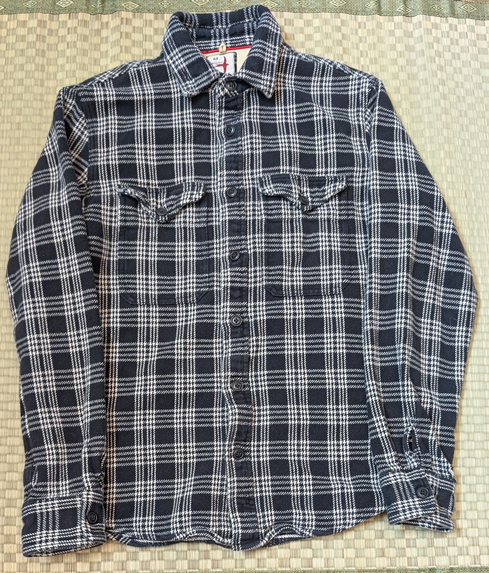 Relwen Relwen Blanket Flannel in Black/White Tartan Size US M / EU 48-50 / 2 - 1 Thumbnail