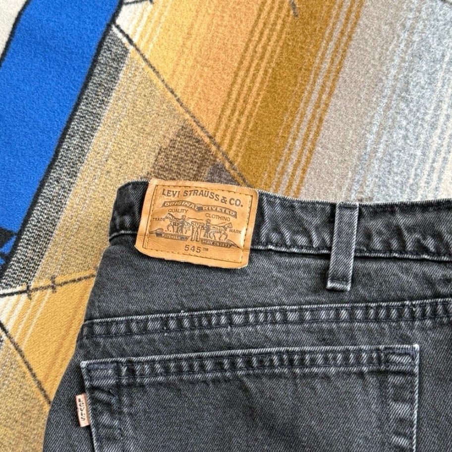 Levi's VINTAGE Levi's 545 Jeans Mens 42x30 Black Loose Fit Baggy Bronze Tab Skate Grunge 90s Mens Size US 42 / EU 58 - 2 Thumbnail
