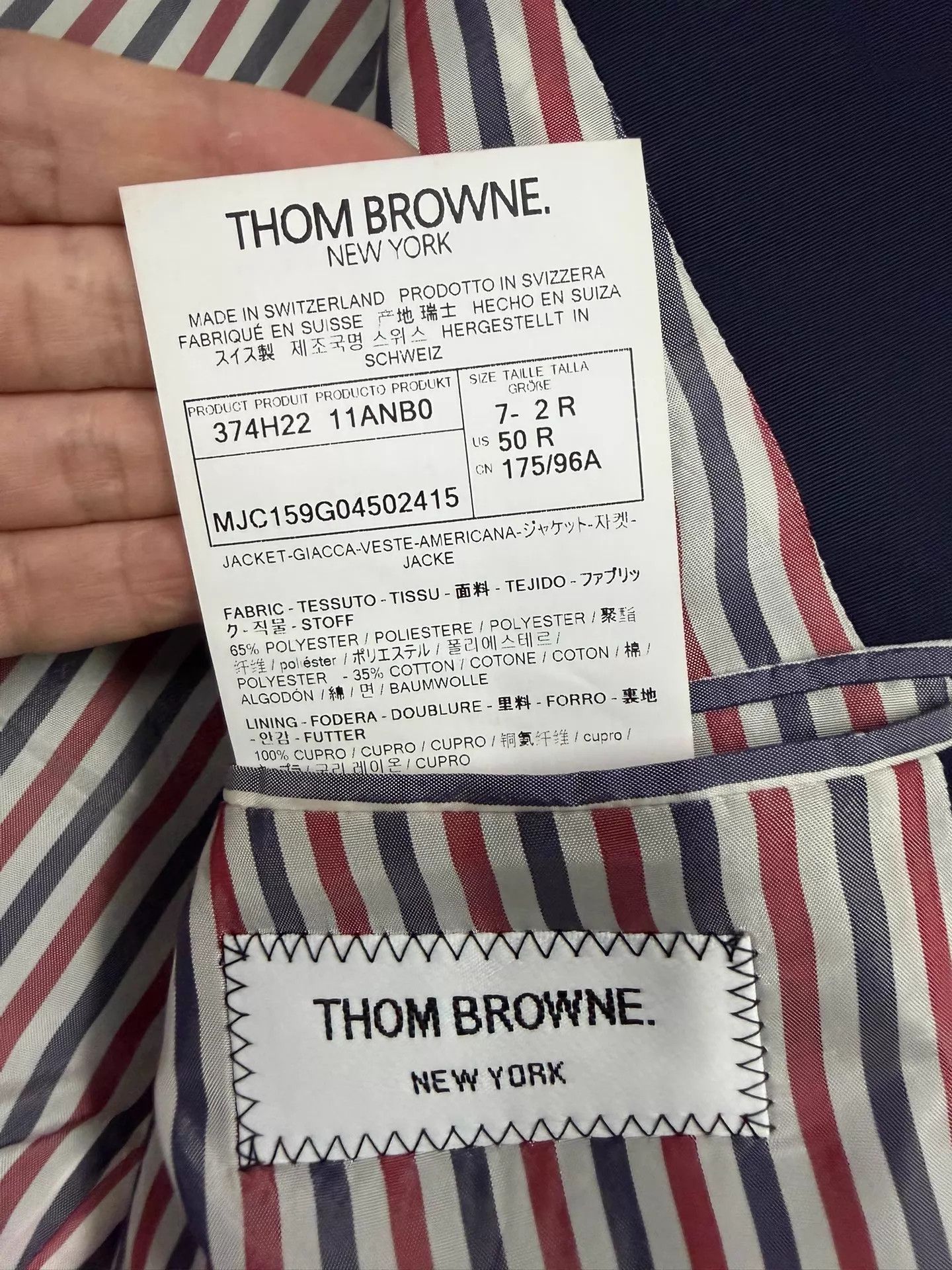 Thom Browne Thom Browne Men's Navy Gold Button Slim Fit Suit (Rare) Size 50R - 5 Thumbnail