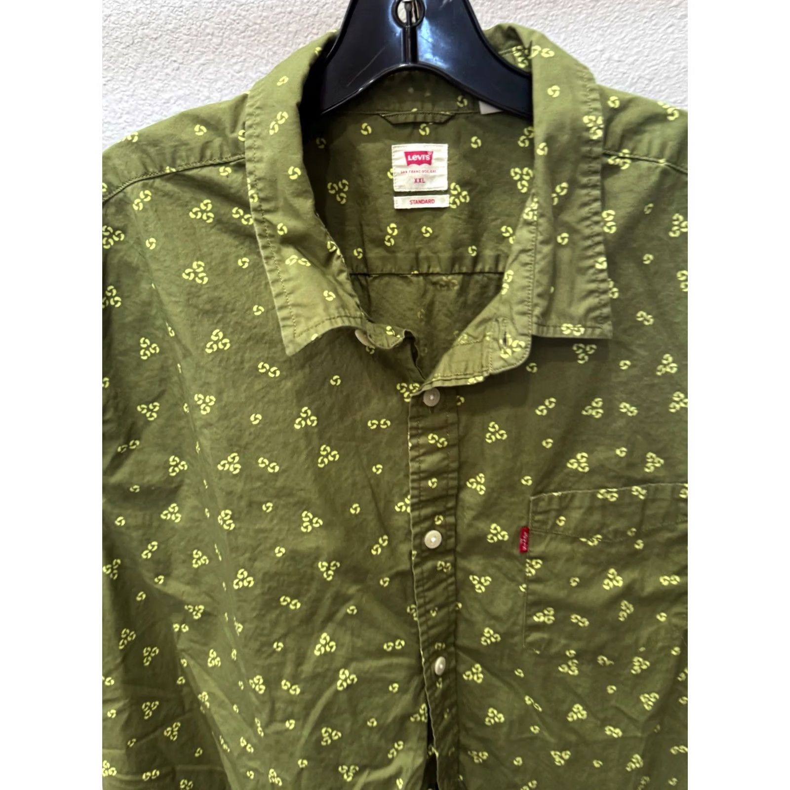 Etro Levis Shirt Short Sleeve 2XL XXL Green Multicolor Retro Artwork Button Up Men Size US XXL / EU 58 / 5 - 3 Thumbnail