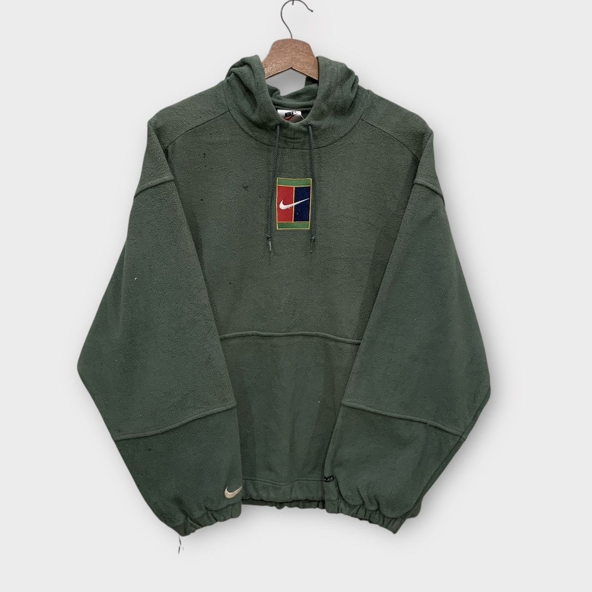 Nike VINTAGE 90s NIKE COURT CENTER HOODIE FLEECE EMBROIDERED LOGO Size US L / EU 52-54 / 3 - 2 Thumbnail
