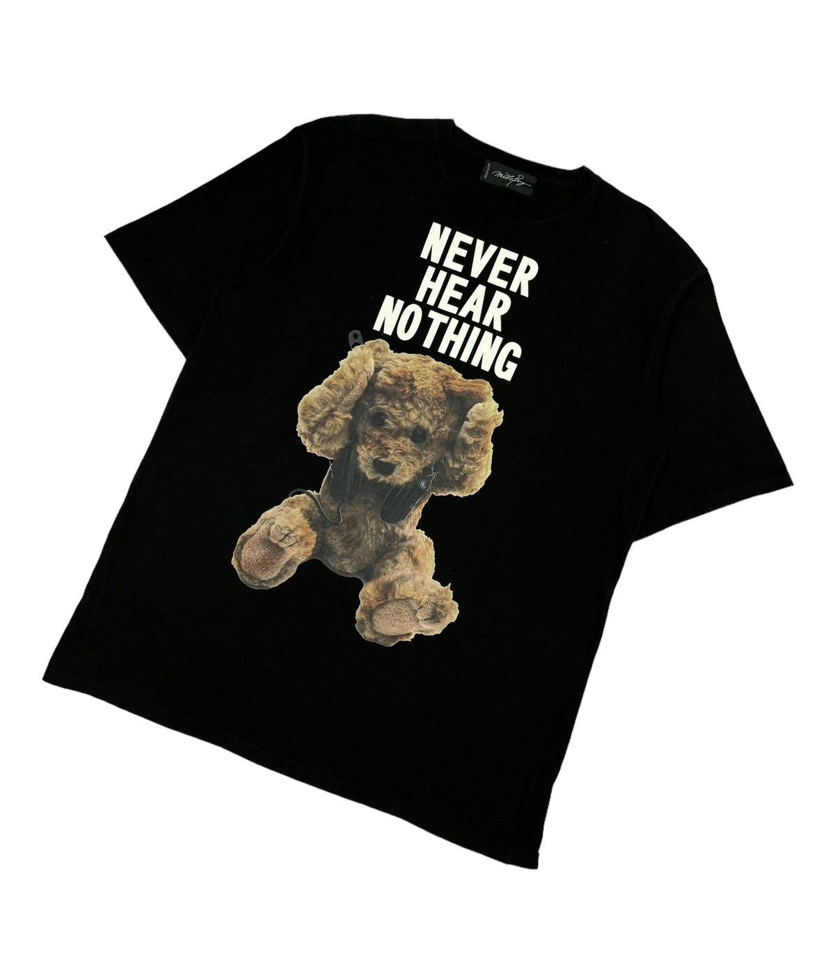 Japanese Brand Milk Boy *Never Hear Nothing* Bear Oversized Tee Size US XL / EU 56 / 4 - 9 Thumbnail