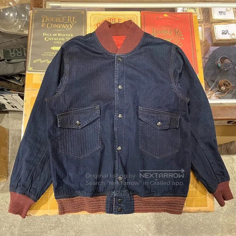 RRL Ralph Lauren RRL Double RL Embroidered Bomber Jacket. Size US M / EU 48-50 / 2 - 8 Thumbnail