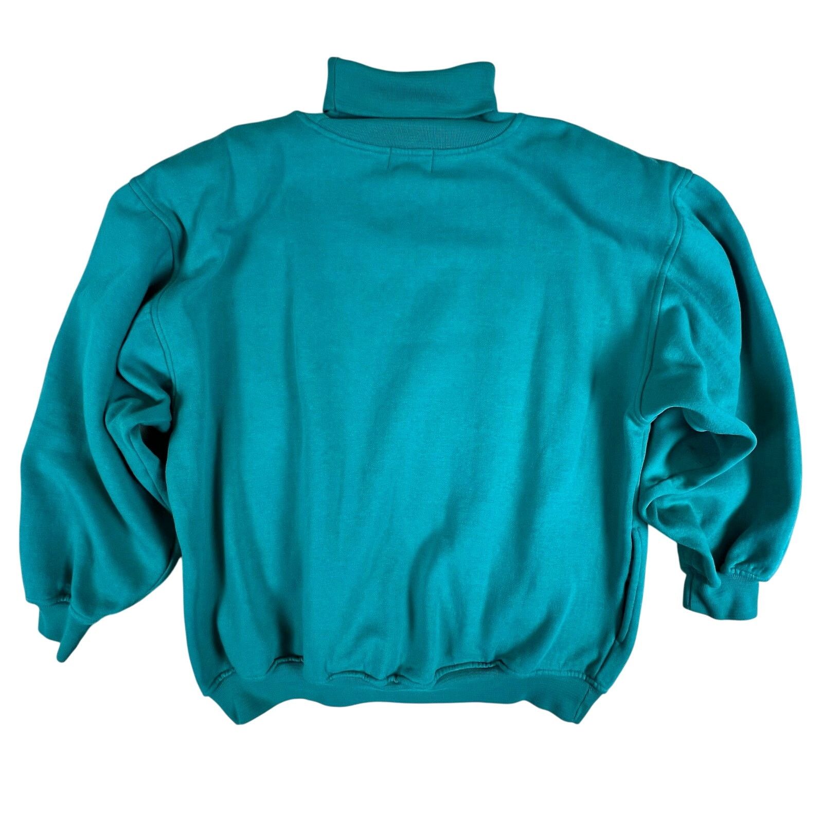 Nordstrom Vintage Teal Mock Neck Sweatshirt L | Nordstrom Lingerie Size L / US 10 / IT 46 - 4 Thumbnail