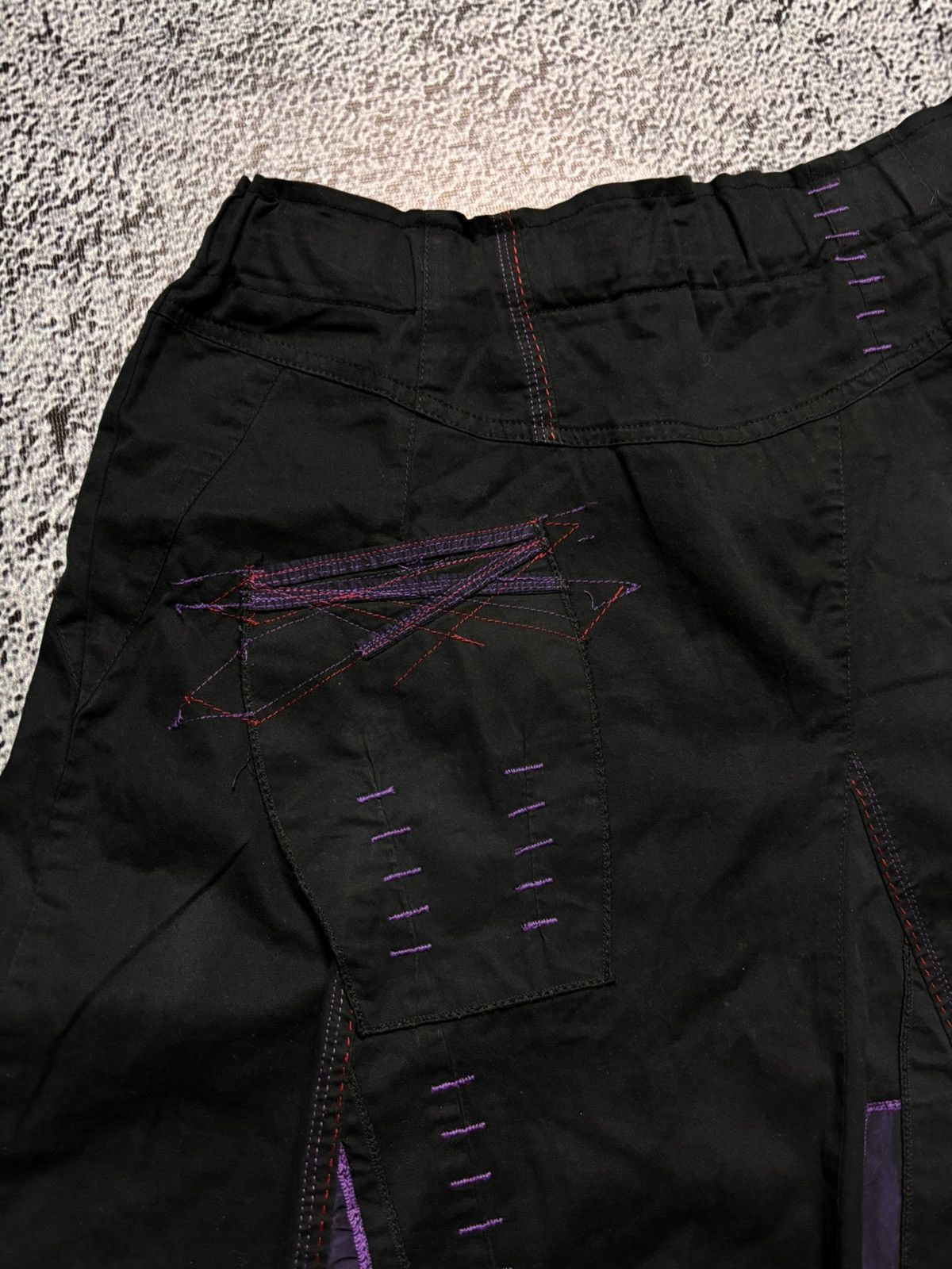 If Six Was Nine Vintage asymmetrical midi skirt with embroidery Size 29" - 4 Thumbnail