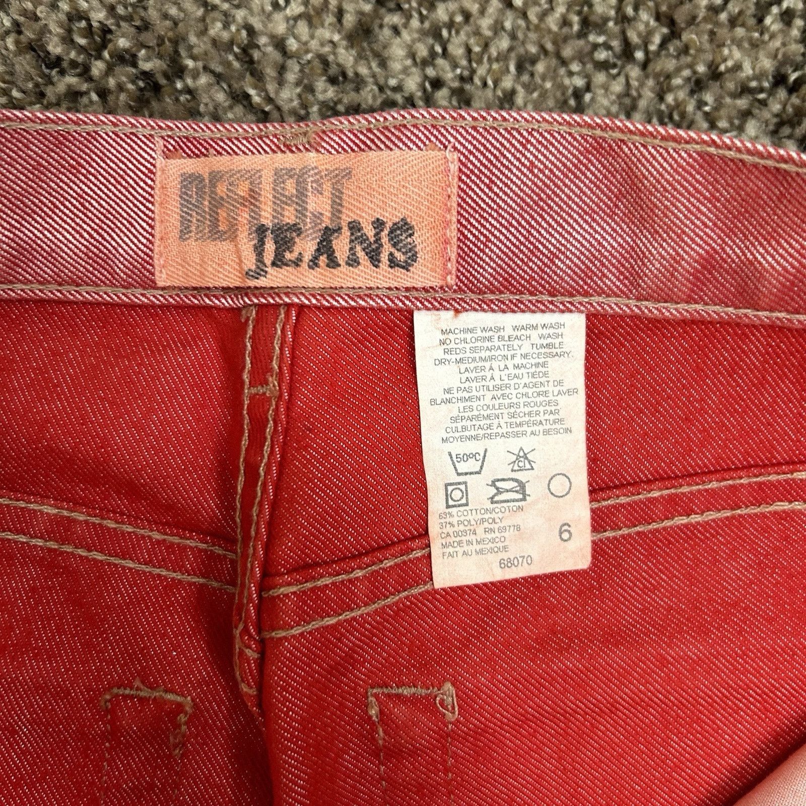 Other Vintage Reflect Jeans Red/Pink Metallic Womens Size 6 Size 28" / US 6 / IT 42 - 3 Thumbnail