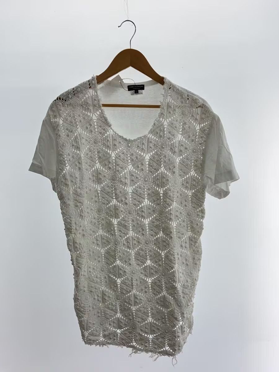 Comme des Garcons Homme Plus Lace Embroidery Tee Size L / US 10 / IT 46 - 1 Thumbnail