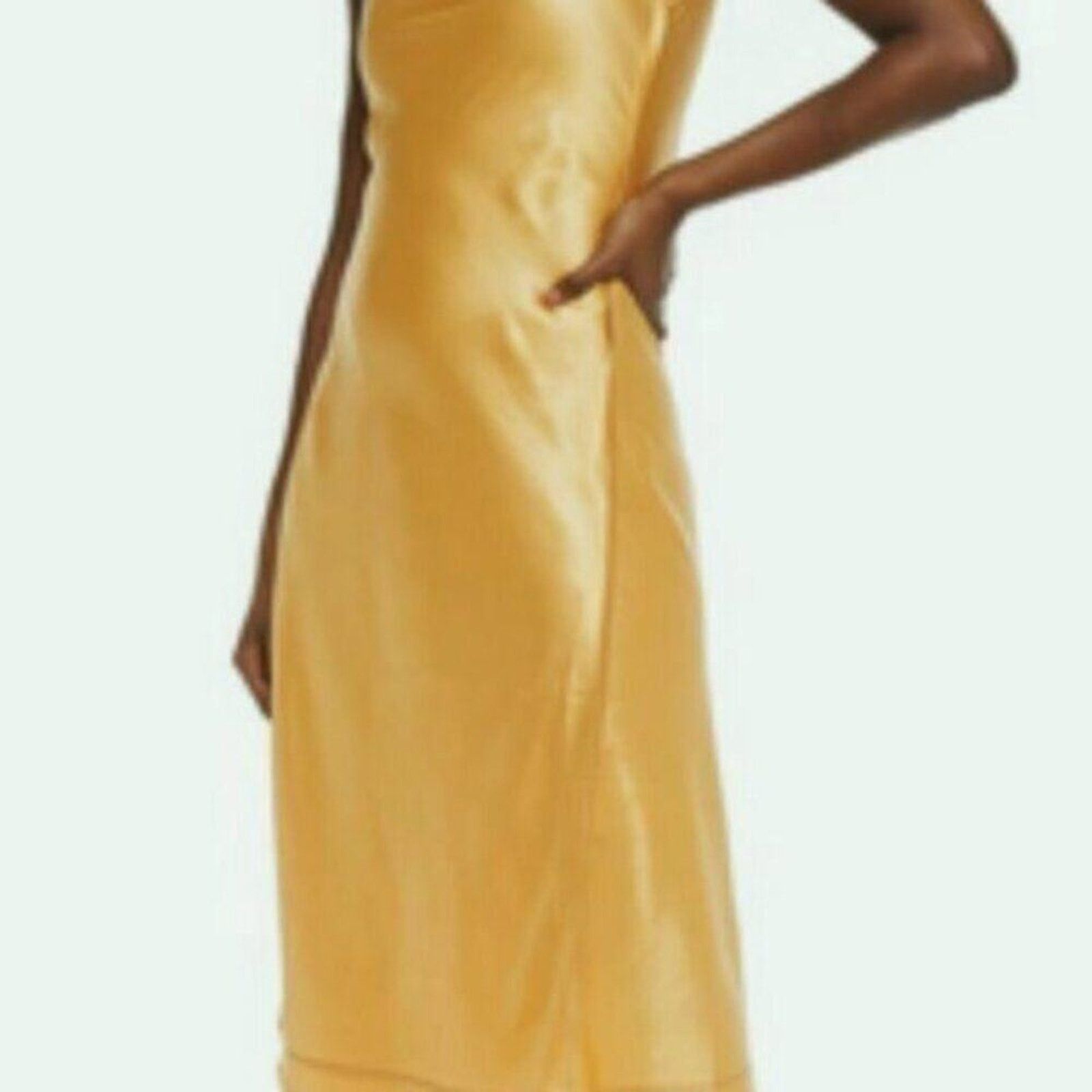 Acne Studios Acne Studios Satin slip dress Gold US 10 Size L / US 10 / IT 46 - 7 Thumbnail