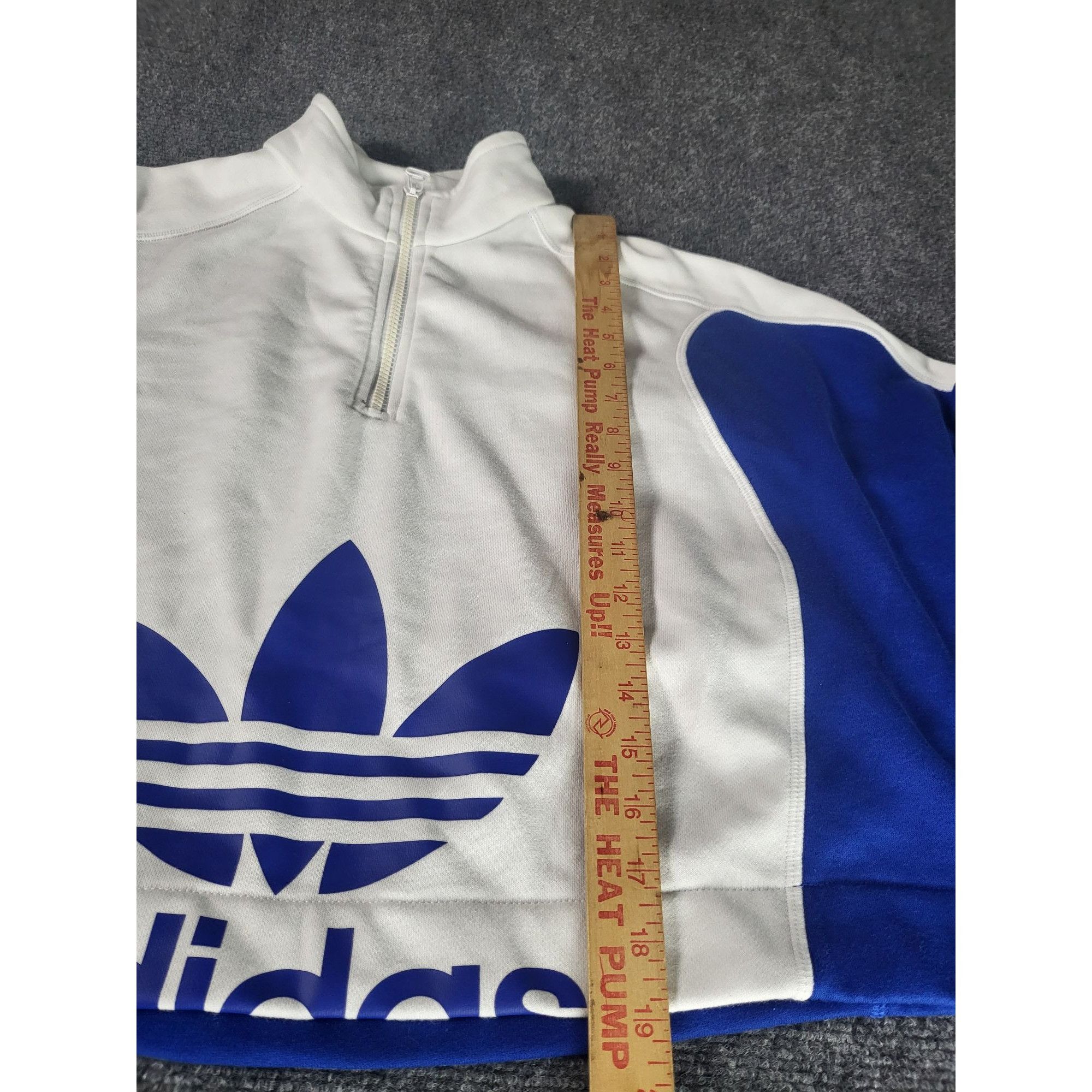 Adidas Adidas BELLISTA MOCKNECK JACKET Women Sz L Blue White Croppe Size L / US 10 / IT 46 - 3 Thumbnail