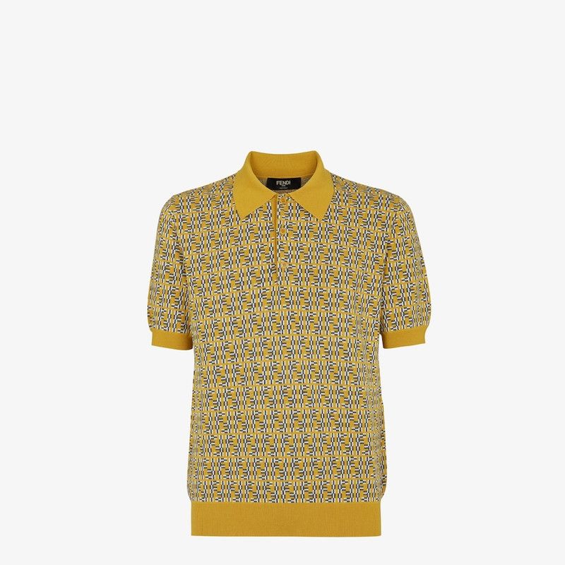 Fendi o1s1wg111225 Polo Shirt in Yellow Size US XL / EU 56 / 4 - 1 Thumbnail